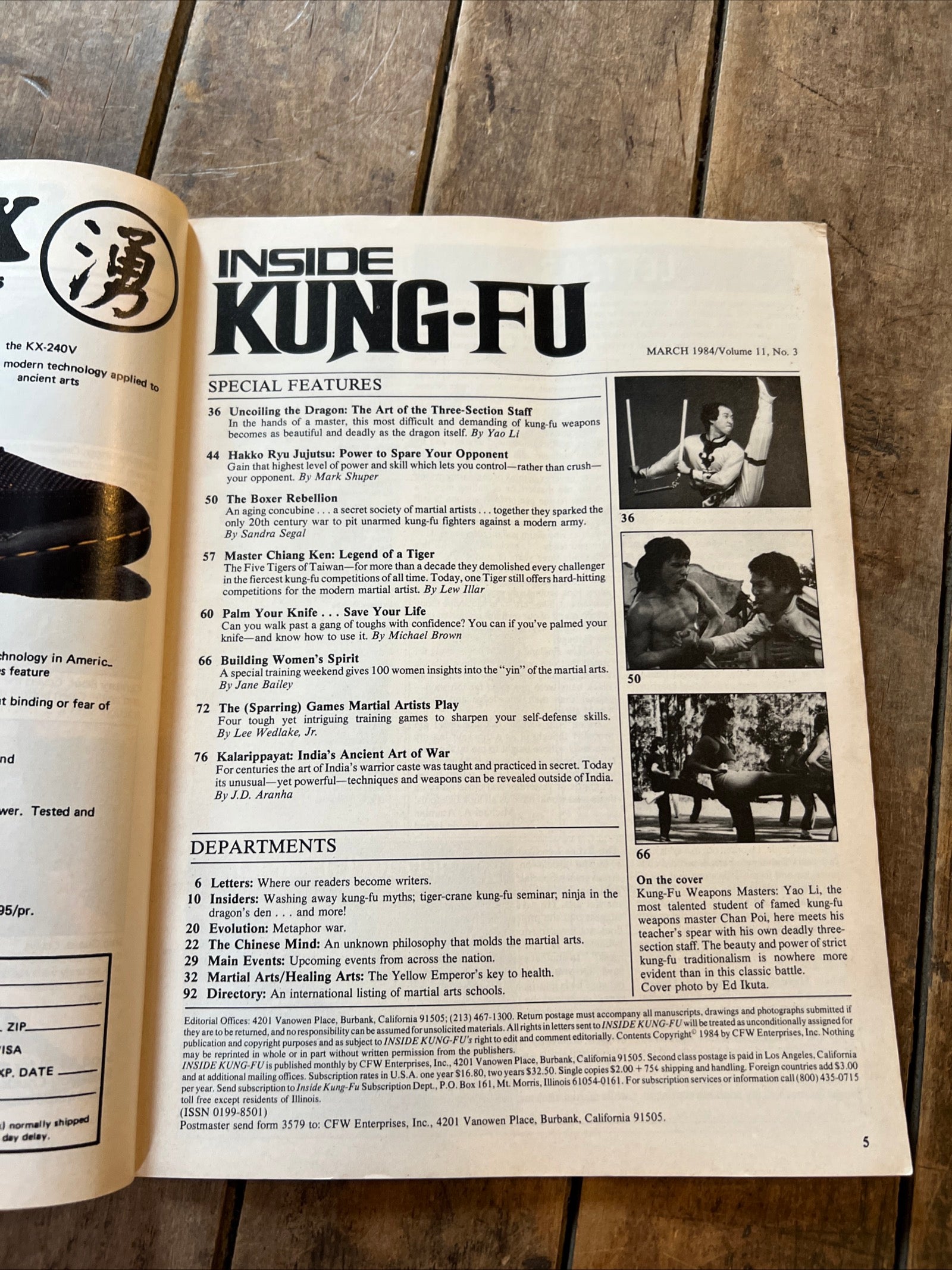 Inside Kung-Fu Magazine - March 1984 - The Deadly Art Of The Three Section Staff