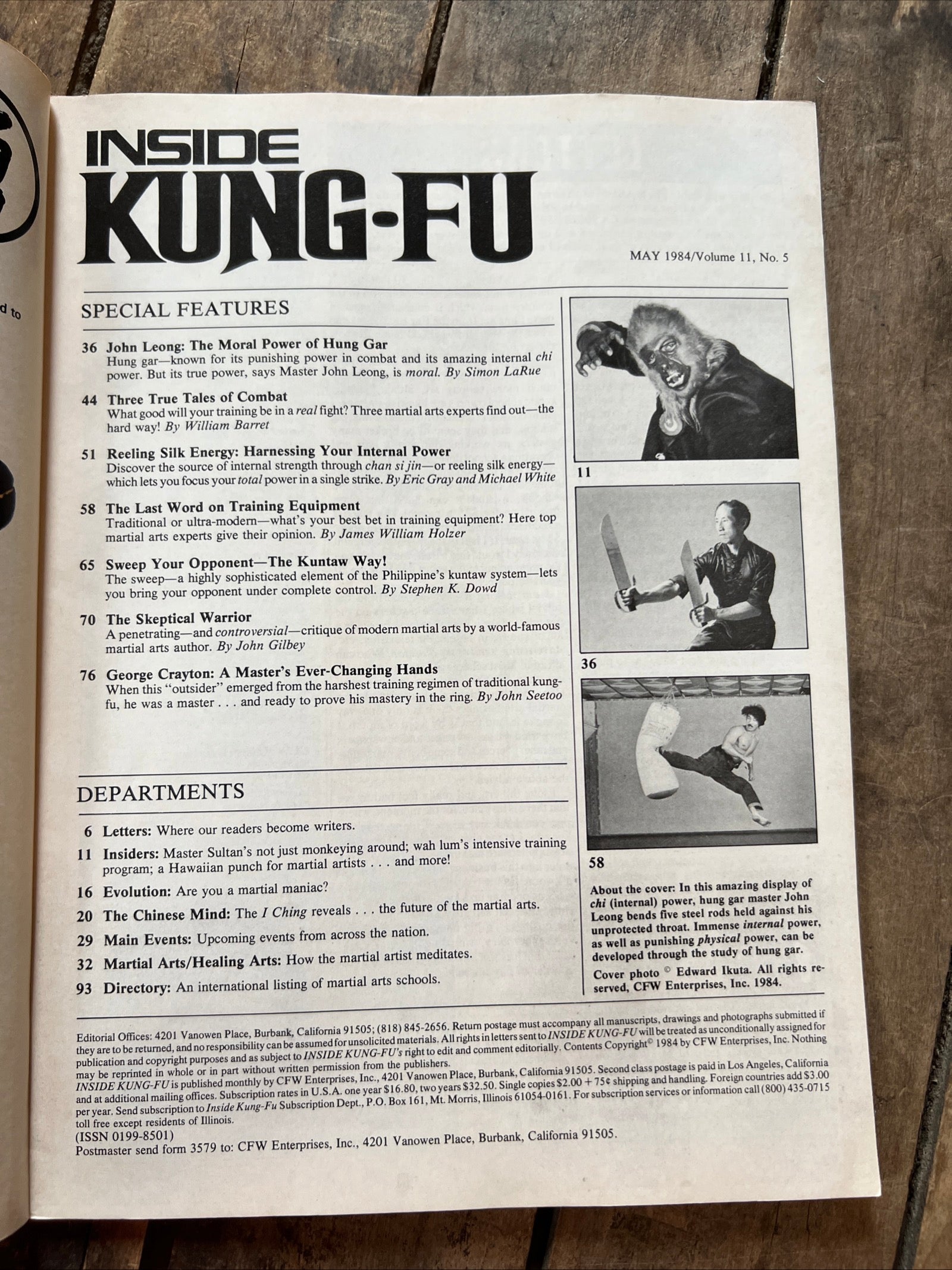 Inside Kung-Fu Magazine - May 1984 - John Leong - The Moral Power Of Hung Gar
