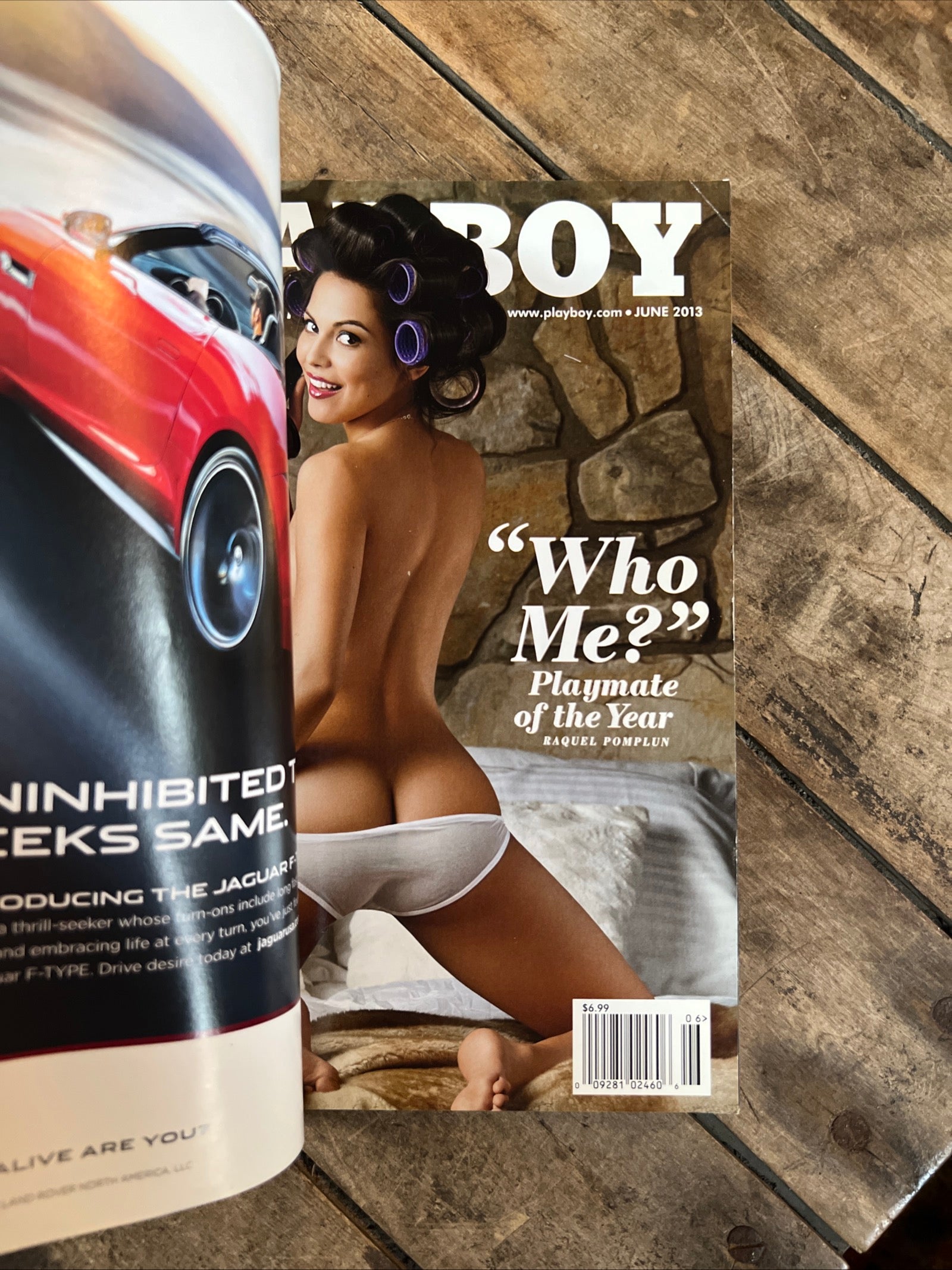 Playboy Magazine “ Entertainment For Men” - June 2013 Issue - Jaguar Advertisement Cover