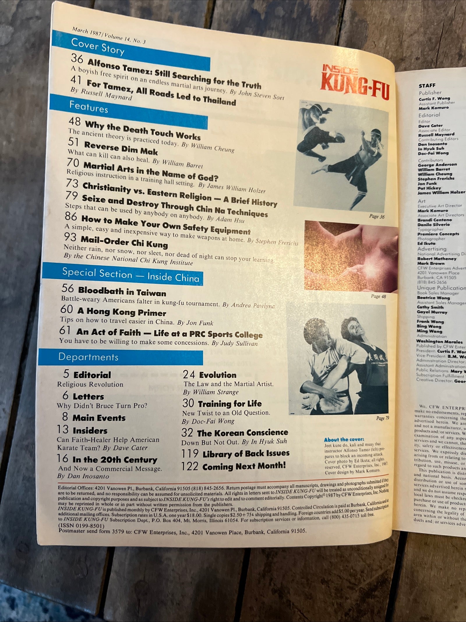 Inside Kung-Fu Magazine - March 1987 - The Ultimate Martial Arts Coverage