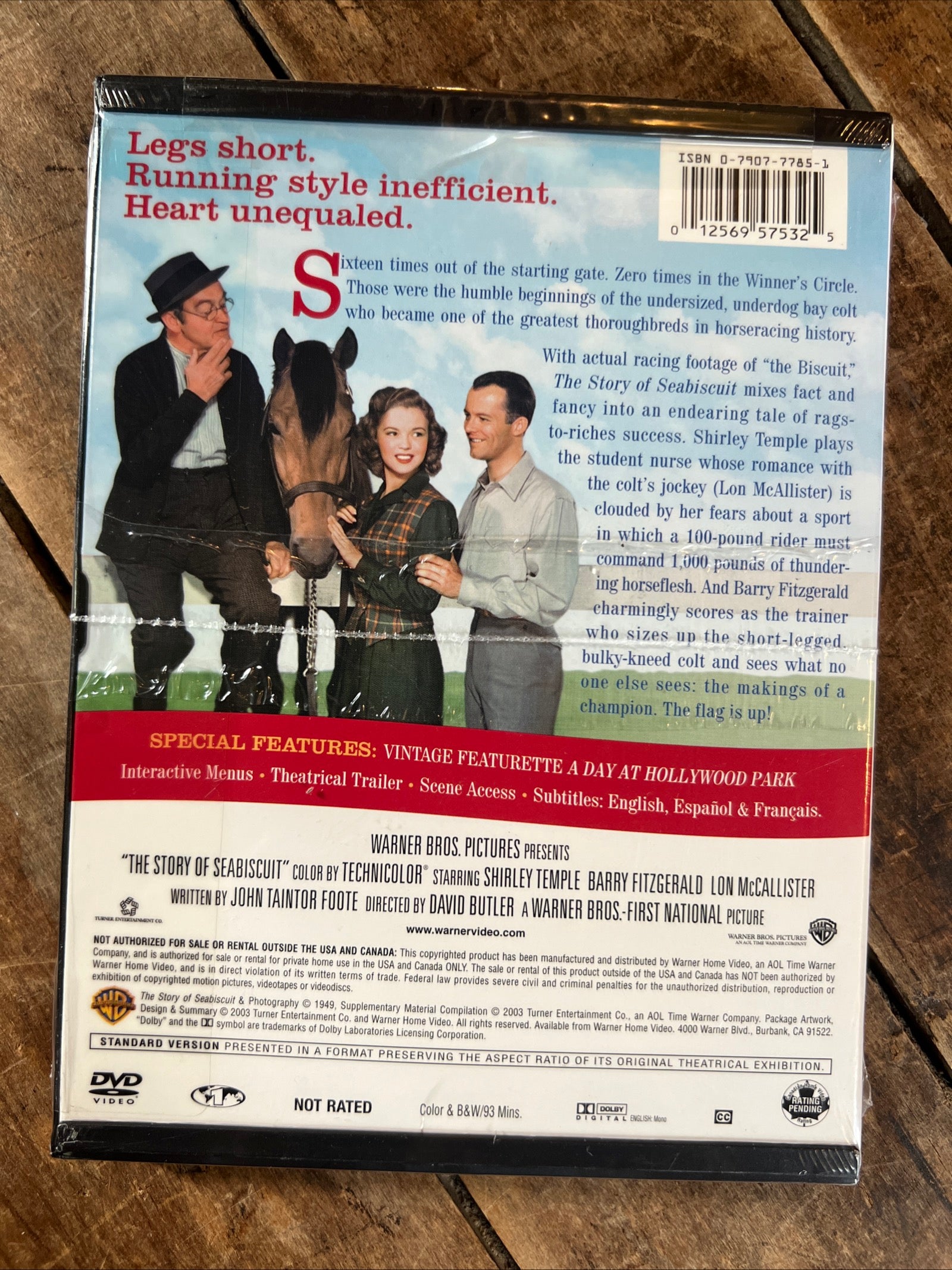 The Story Of Seabiscuit ( DVD 1949) Family [NR] NOS New Sealed Movie
