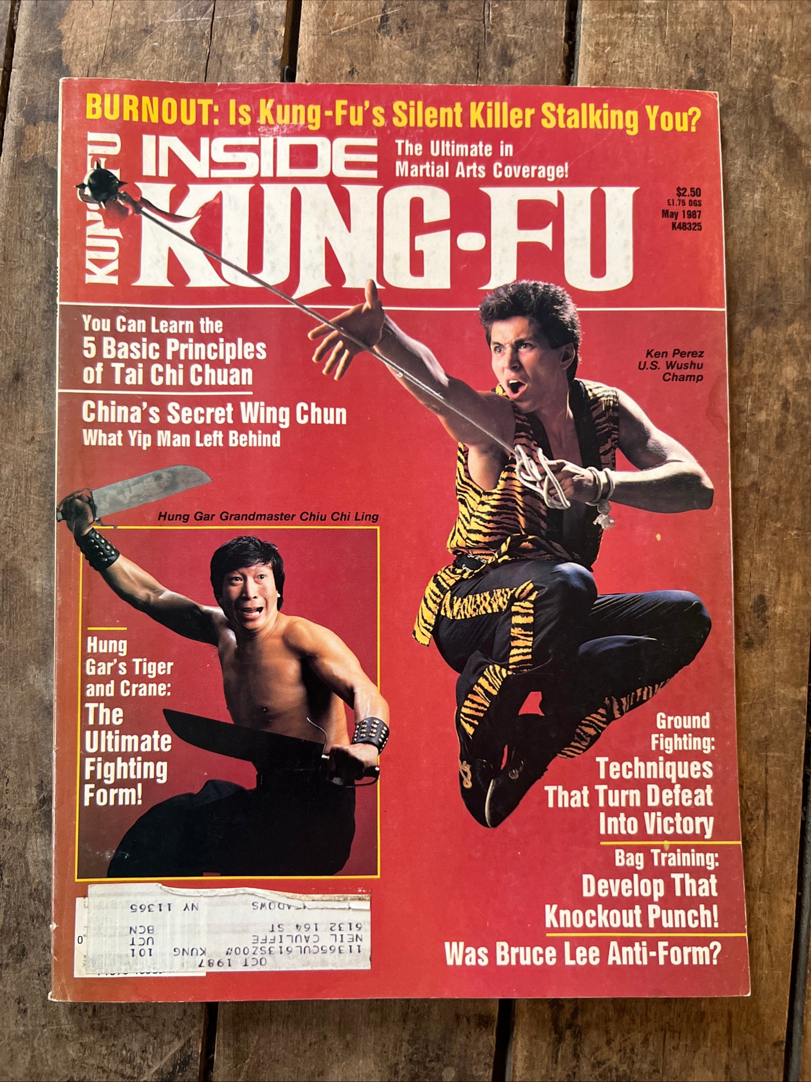 Inside Kung-Fu Magazine - May 1987 - Hung Gar Grandmaster Chiu Chi Ling Cover