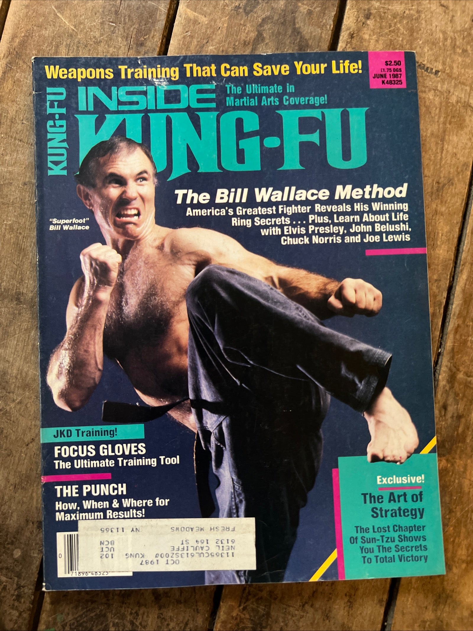 Inside Kung-Fu Magazine - June 1987 - SUPERFOOT Bill Wallace Cover