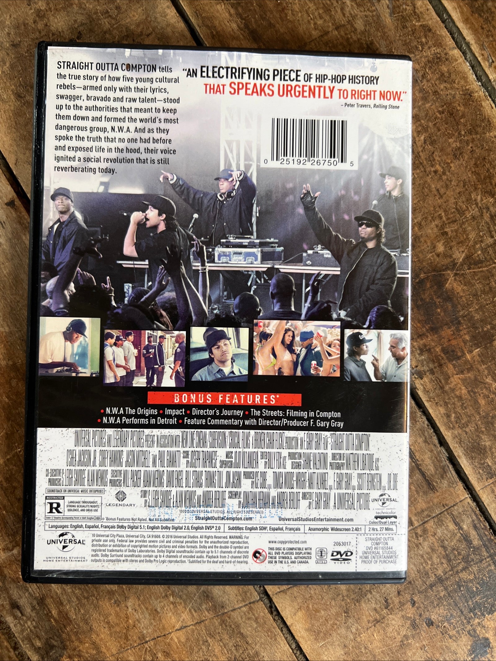 Straight Outta Compton ( DVD 2015) Musical / Crime [R]