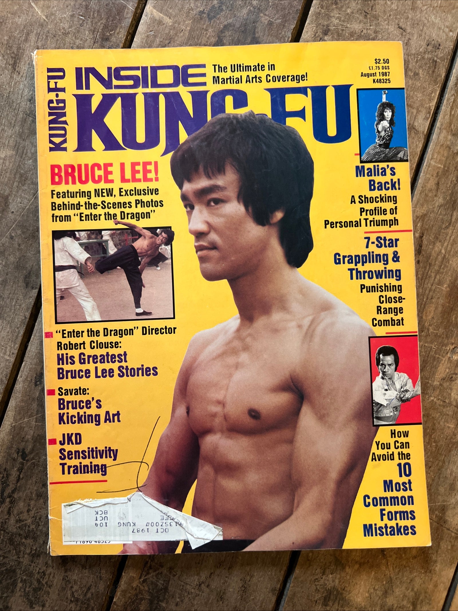 Inside Kung-Fu Magazine - August 1987 - Bruce Lee “Enter The Dragon “ Cover