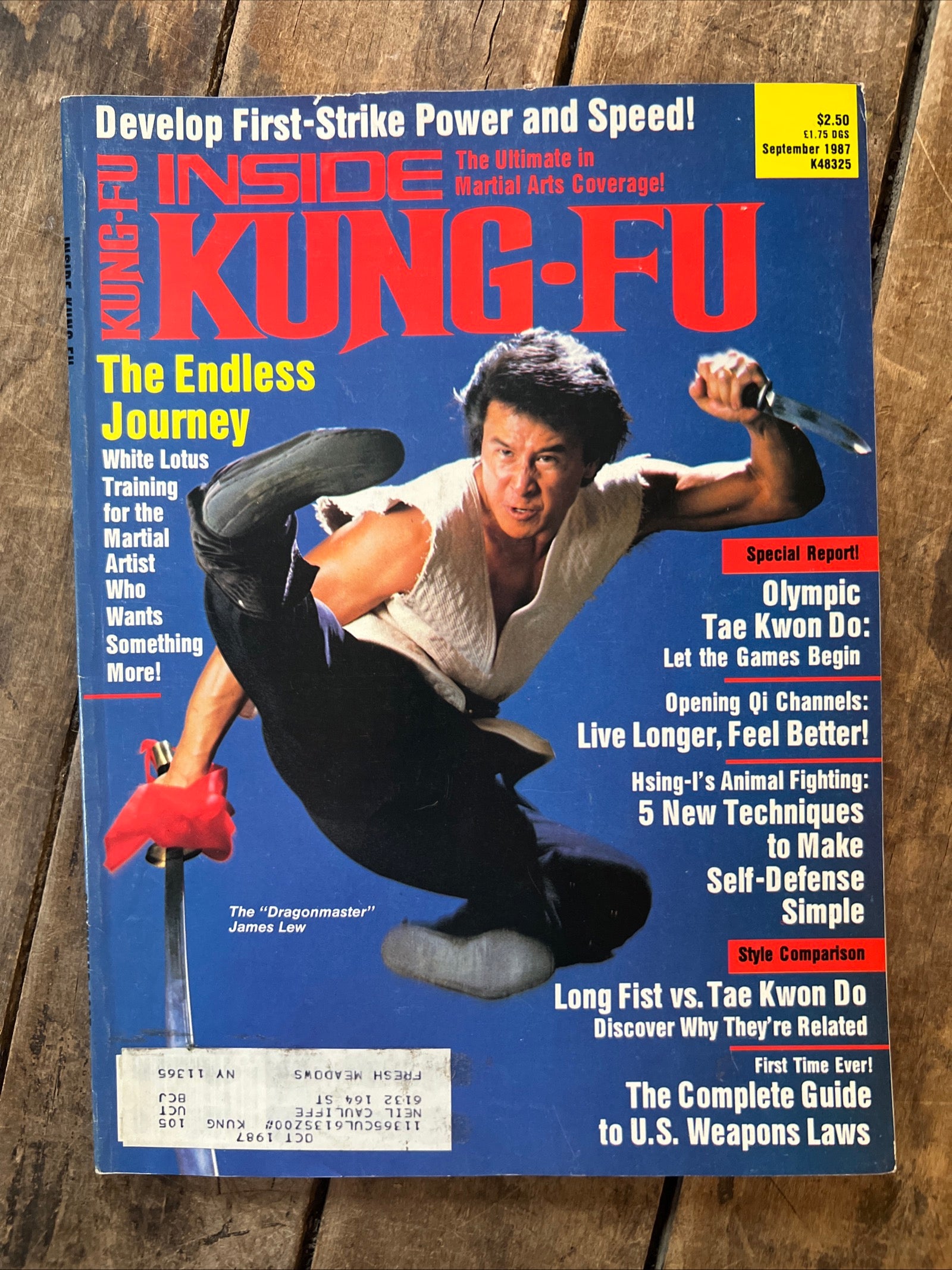 Inside Kung-Fu Magazine - September 1987 - The DragonMaster James Lew Cover