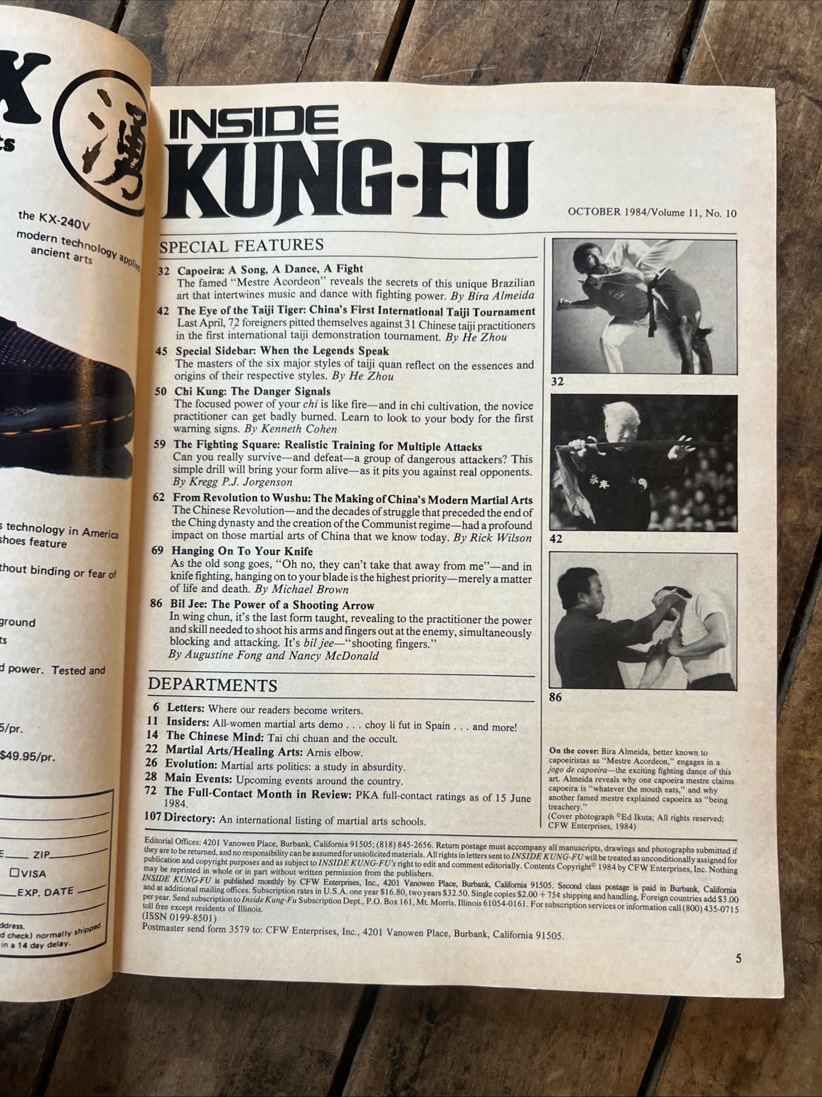 Inside Kung-Fu Magazine - October 1984 - The Ultimate Martial Arts Coverage