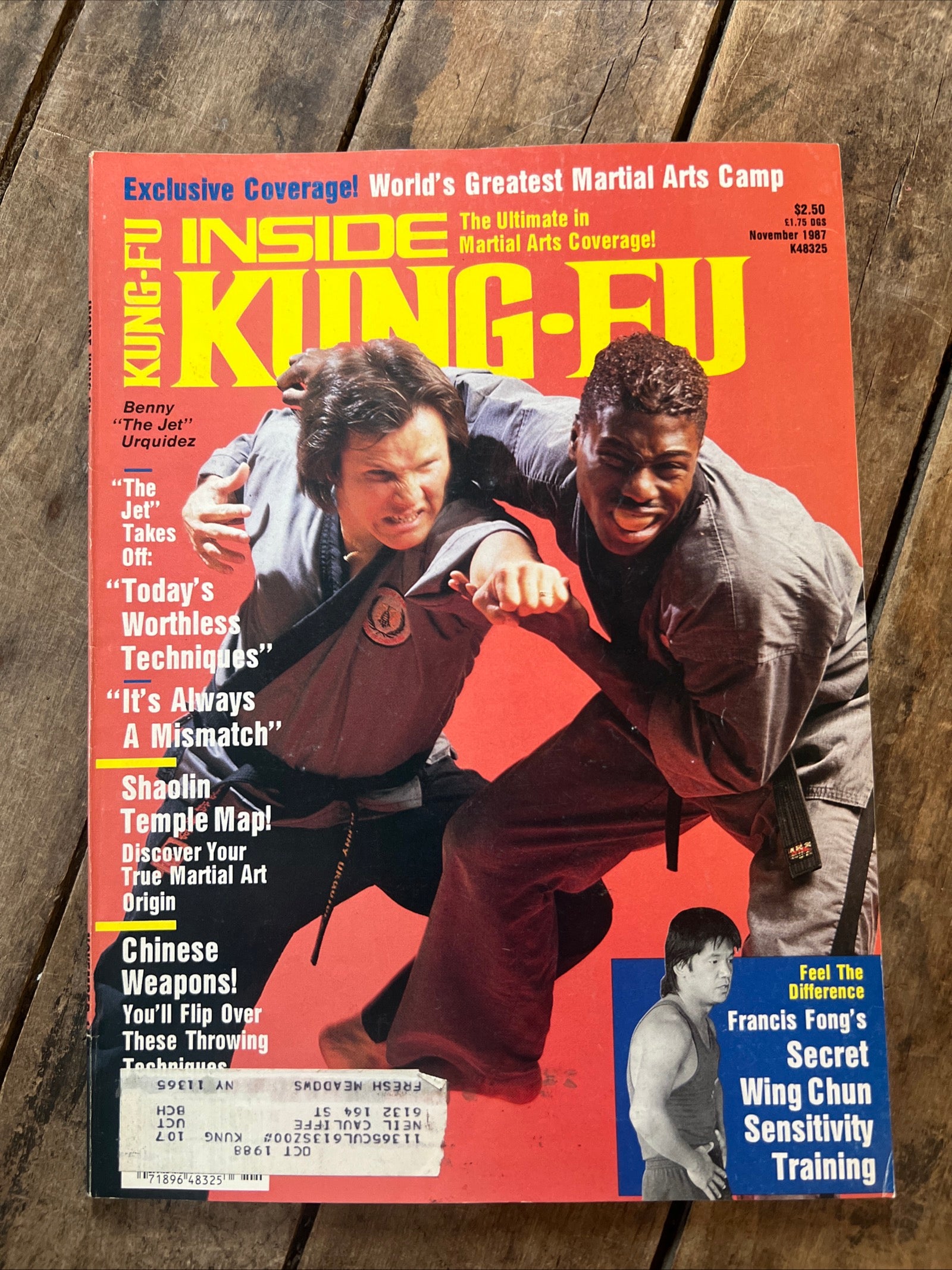 Inside Kung-Fu Magazine - November 1987 - Benny “The Jet” Urquidez Cover