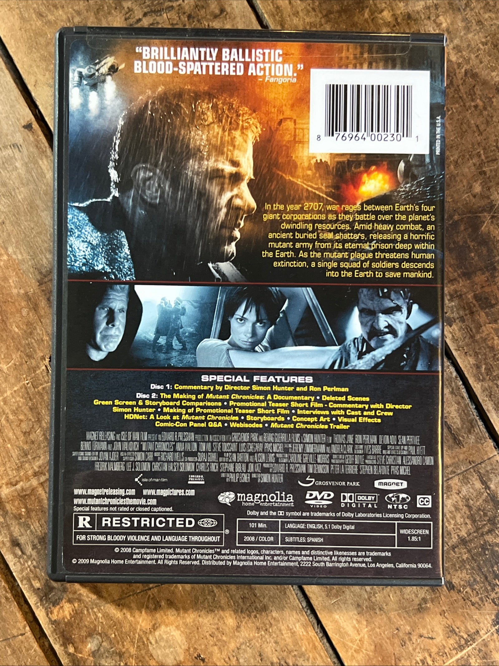 Mutant Chronicles ( DVD 2008 ) SCI-Fi / Action [PG] Starring Thomas Jane