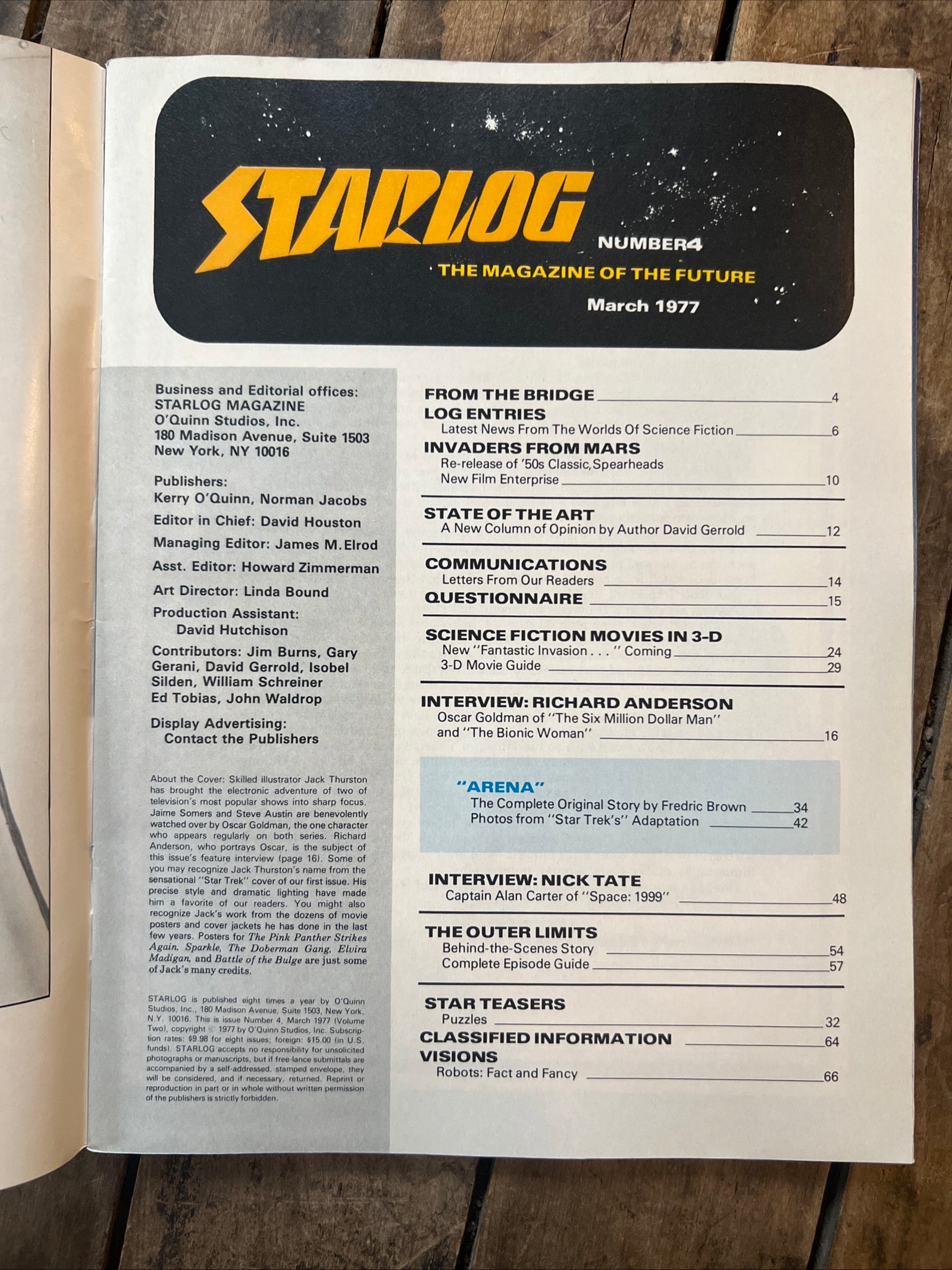 STARLOG Magazine - March 1977 - The Six Million Dollar Man & Bionic Woman Cover