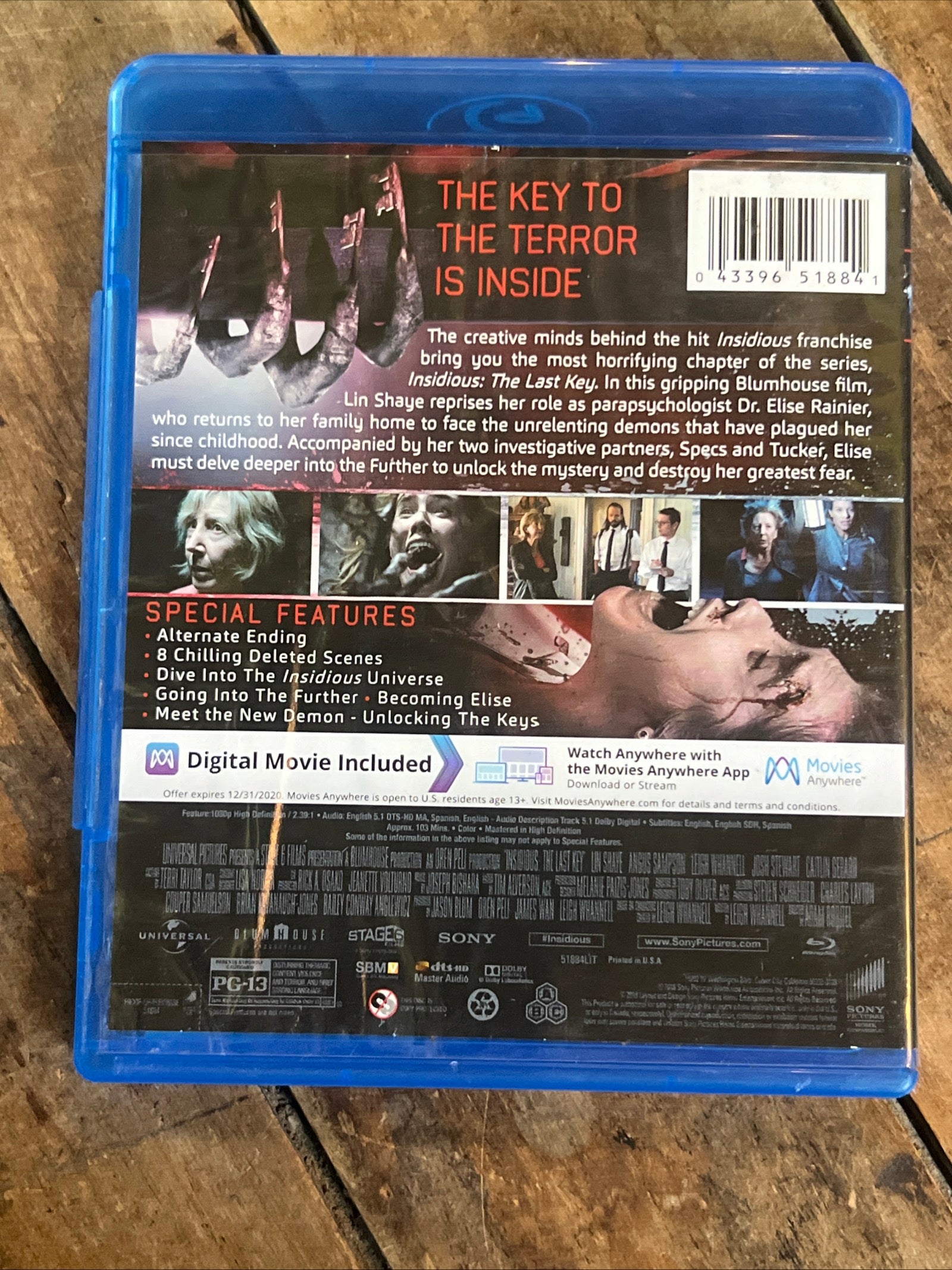 Insidious The Last Key ( BLU-RAY 2018 ) Mystery / Horror [PG-13]