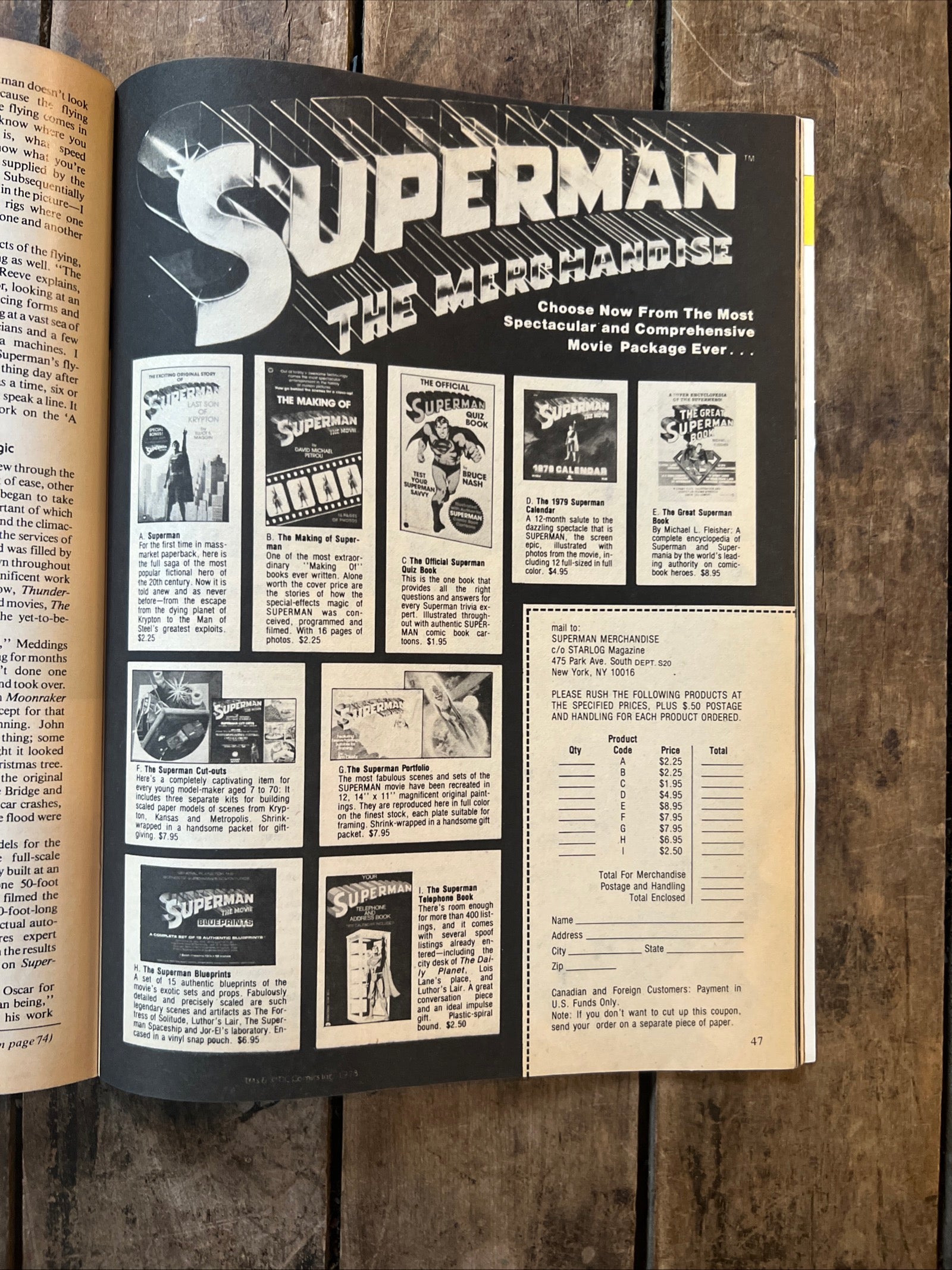 STARLOG Magazine - March 1979 - SUPERMAN Christopher Reeve Cover