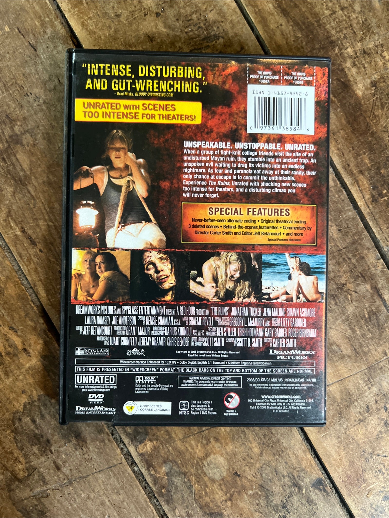 The Ruins: Unrated ( DVD 2008 ) Adventure / Horror [R]