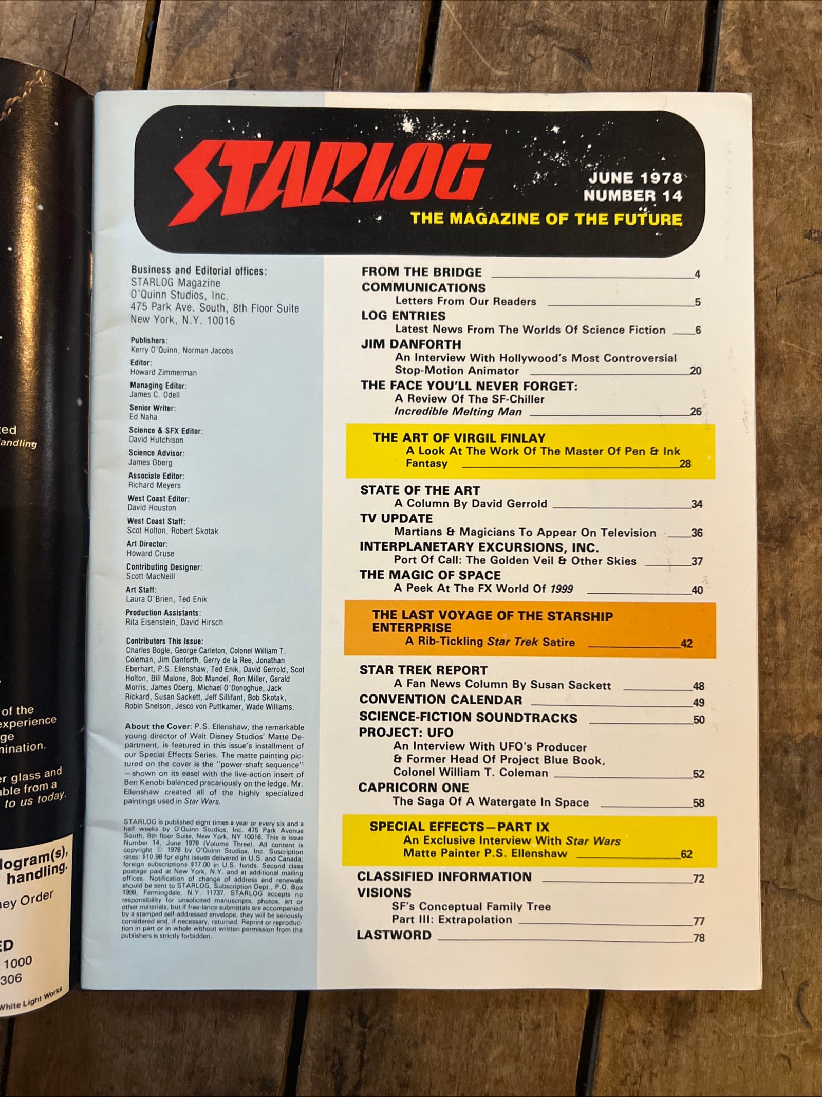 STARLOG Magazine - June 1978 - Special Effects: Star Wars