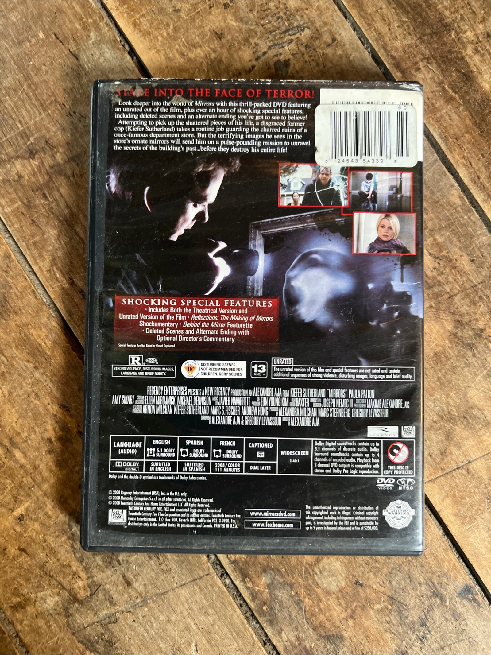 MIRORS ( DVD 2008) Mystery / Horror [R] Kiefer Sutherland & Paula Patton