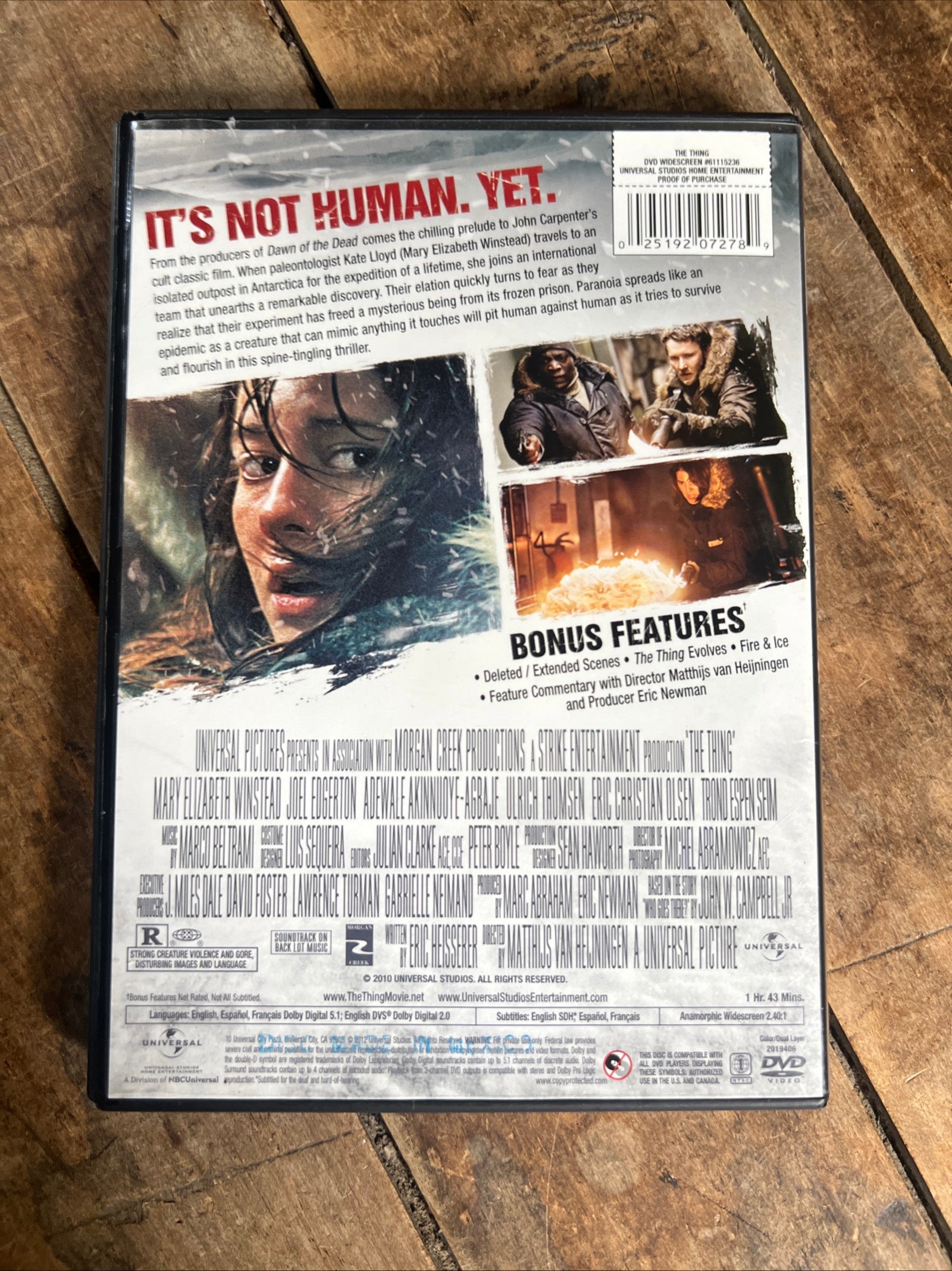 The Thing ( DVD 2011) SCI-Fi / Horror [R]