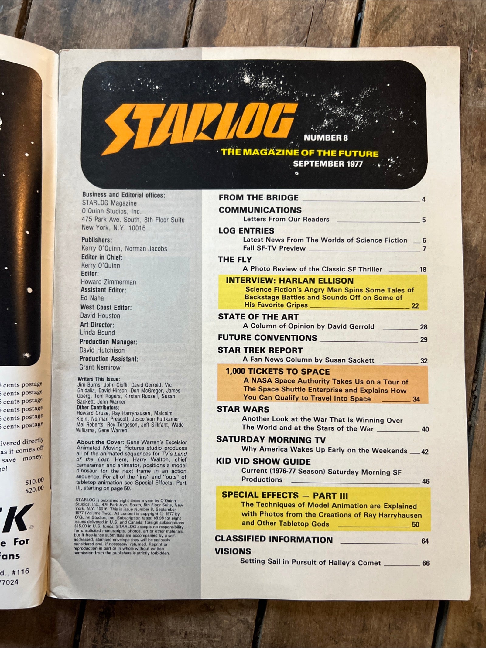 STARLOG Magazine - September 1977 - Special Effects With Ray Harryhausen