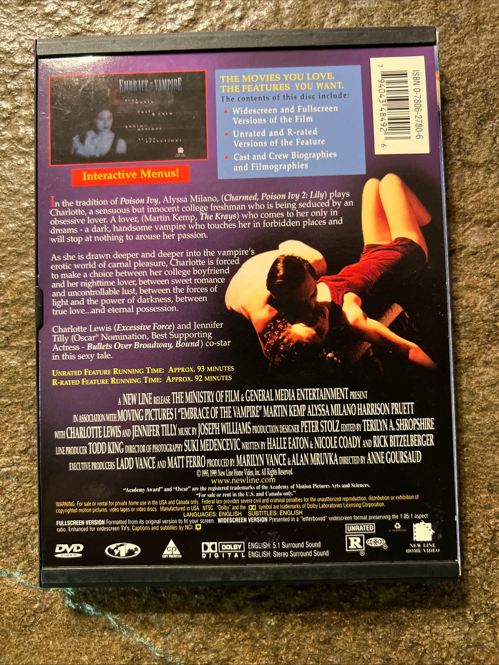 Embrace Of The Vampire ( DVD 1995) Horror / Erotic [R]