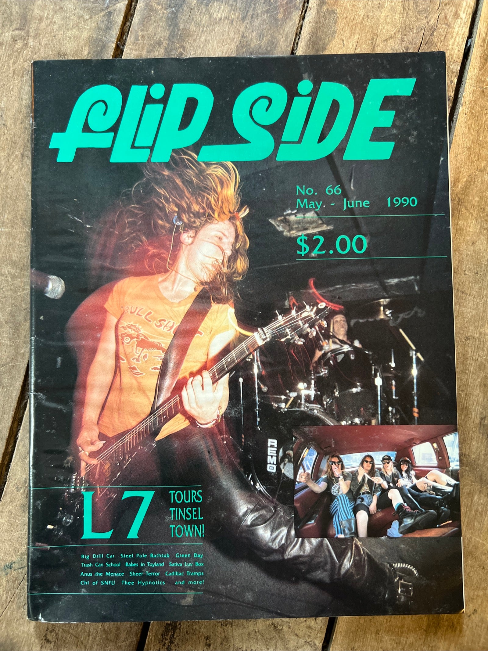 FLIPSIDE Magazine Punk Rock Fanzine - May / June 1990 - L7 Rock Band Cover