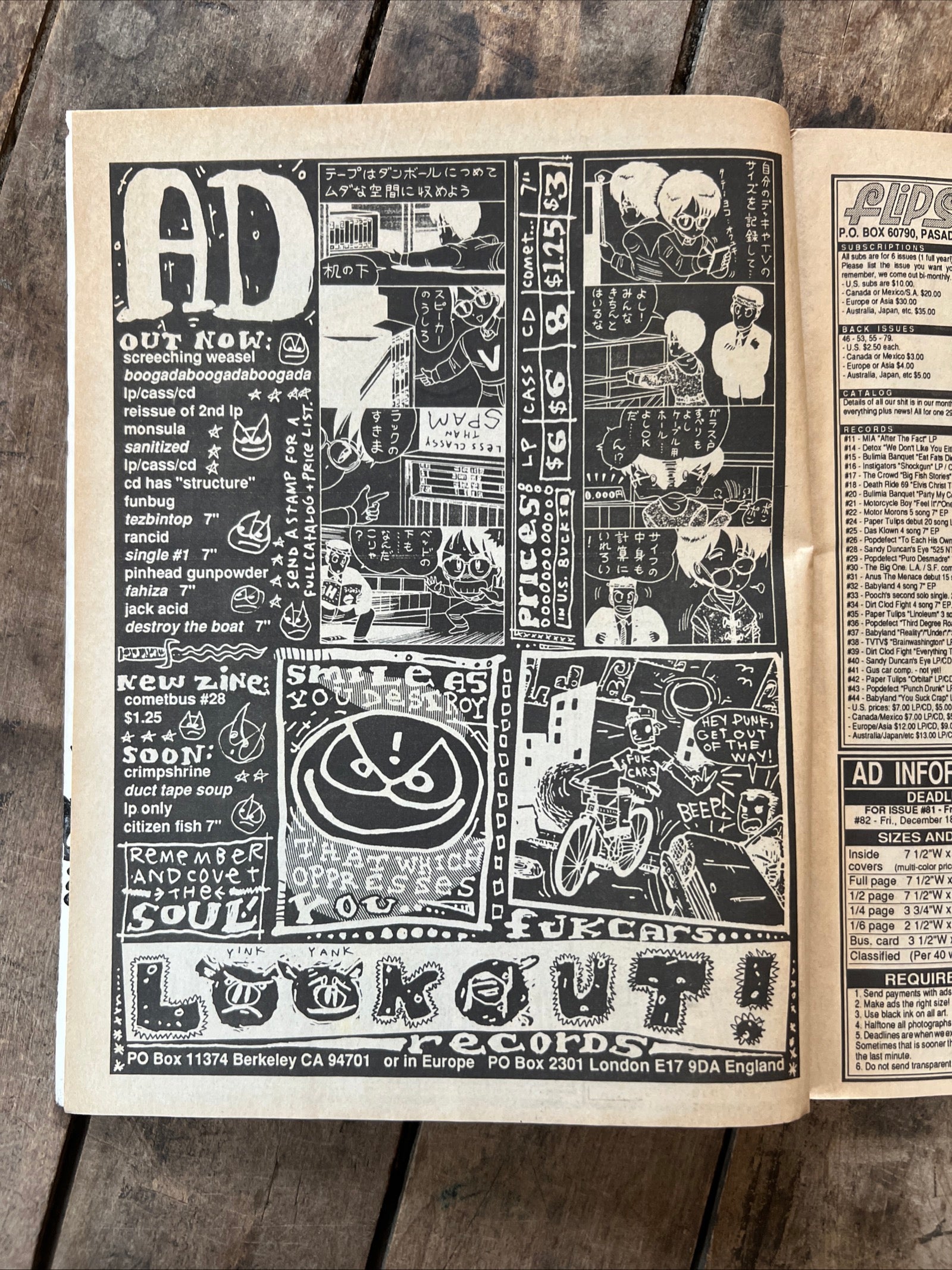 FLIPSIDE Magazine Punk Rock Fanzine - September / October 1992 - Number 80
