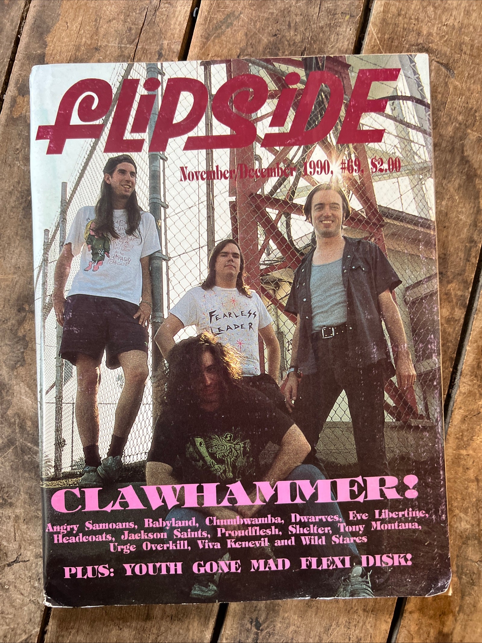 FLIPSIDE Magazine Punk Rock Fanzine - November / December 1990 - CLAWHAMMER !
