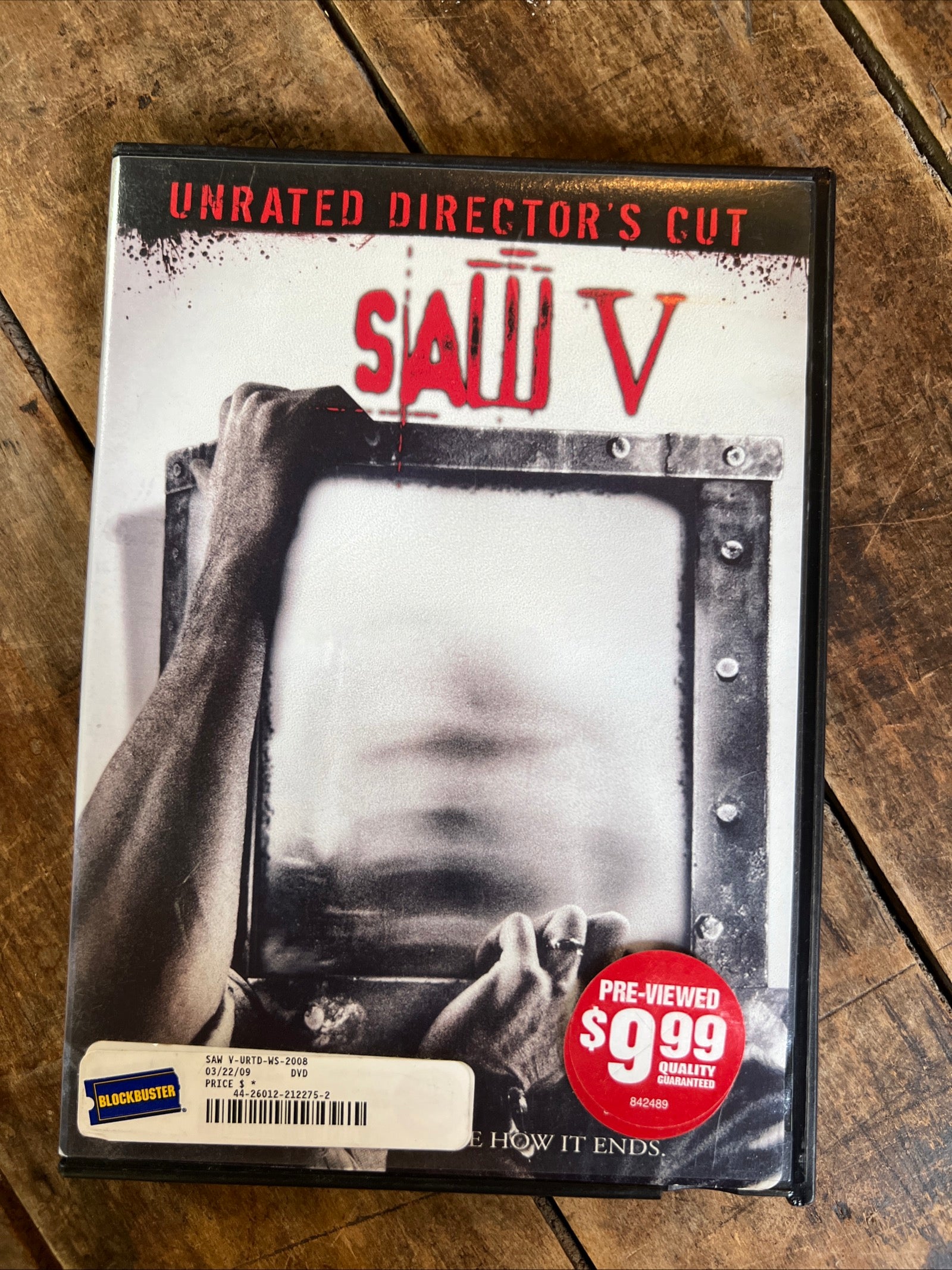 Saw V ( DVD 2008 ) Action / Horror [R] UNRATED Director’s Cut