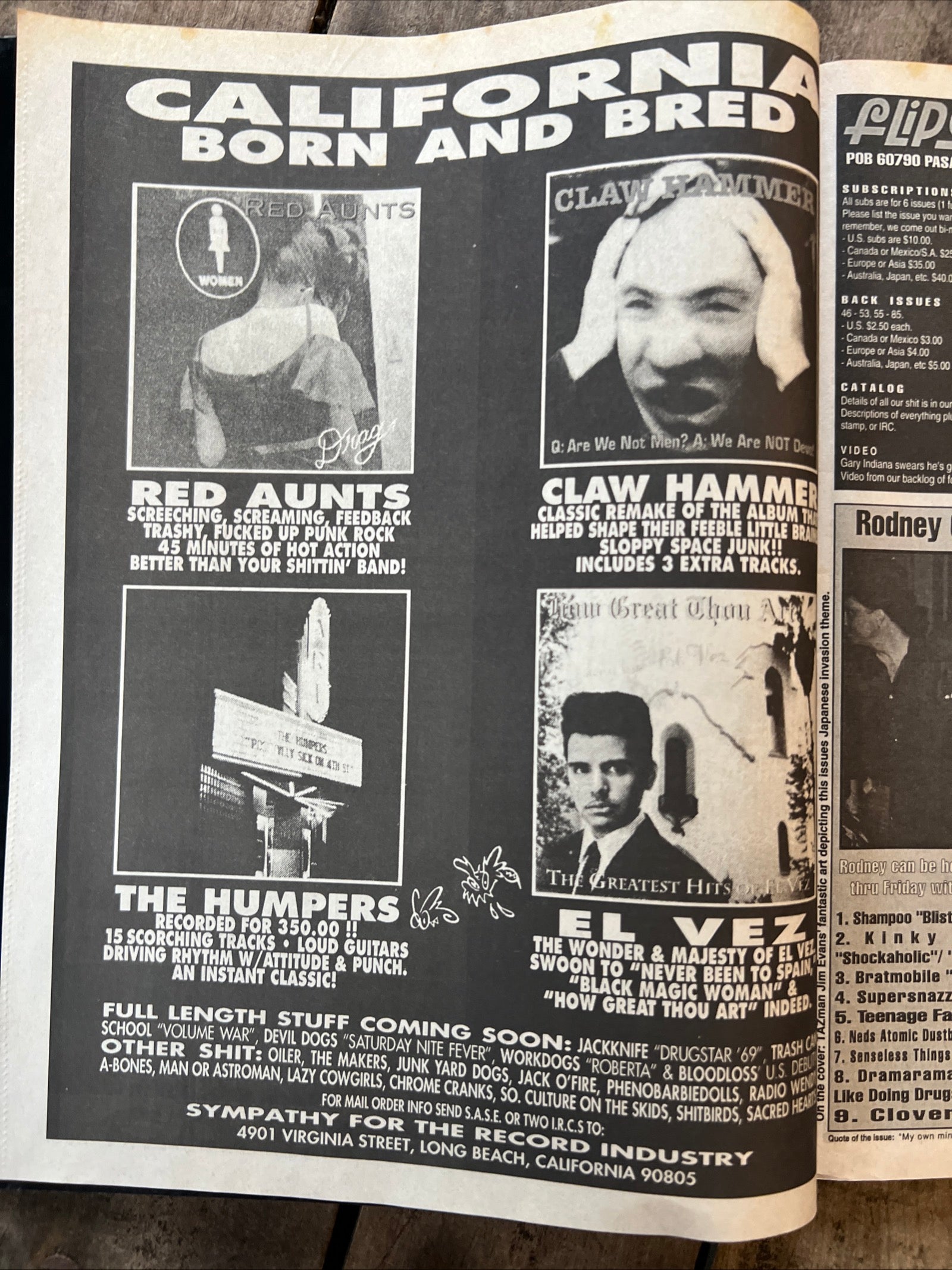 FLIPSIDE Magazine Punk Rock Fanzine - July / August 1993 - BOREDOMS Cover