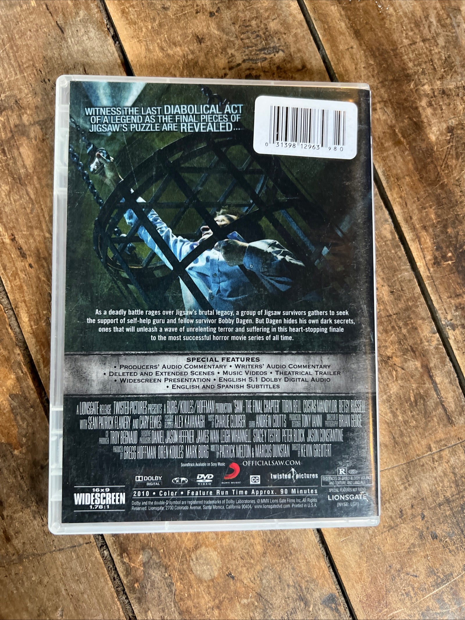 Saw: The Final Chapter ( DVD 2010 ) Crime / Horror [R