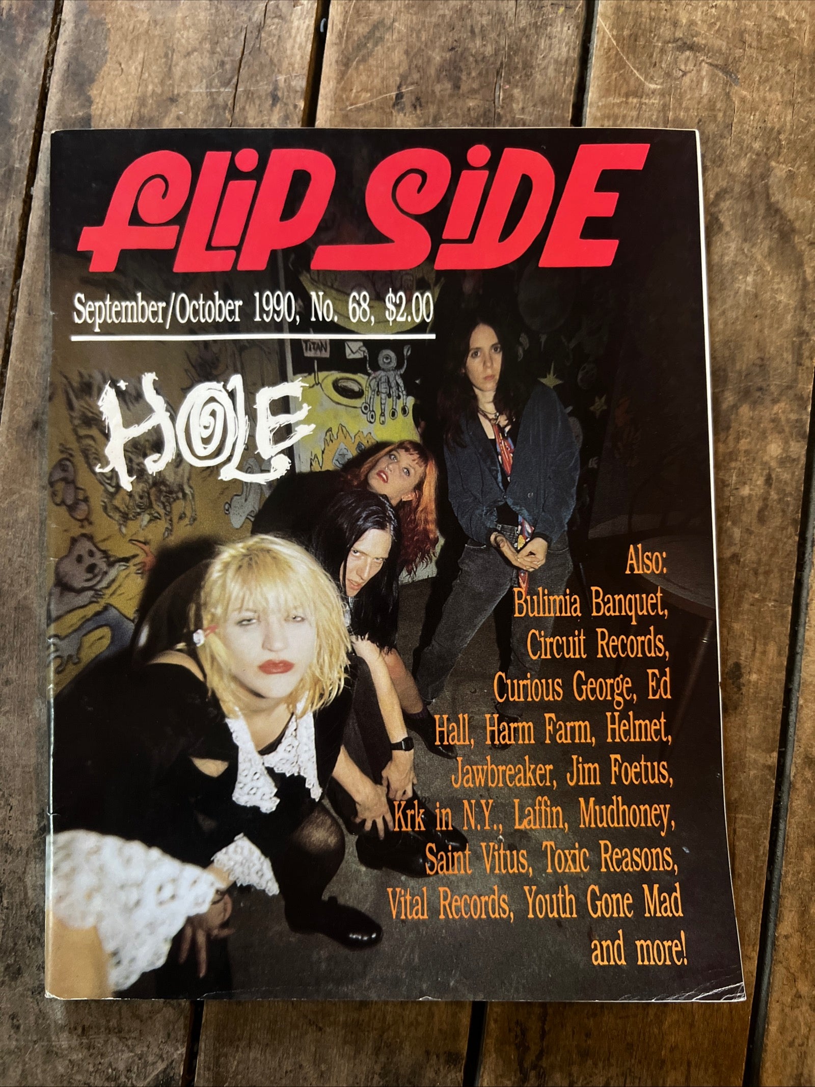FLIPSIDE Magazine Punk Rock Fanzine - September / October 1990 - HOLE Cover
