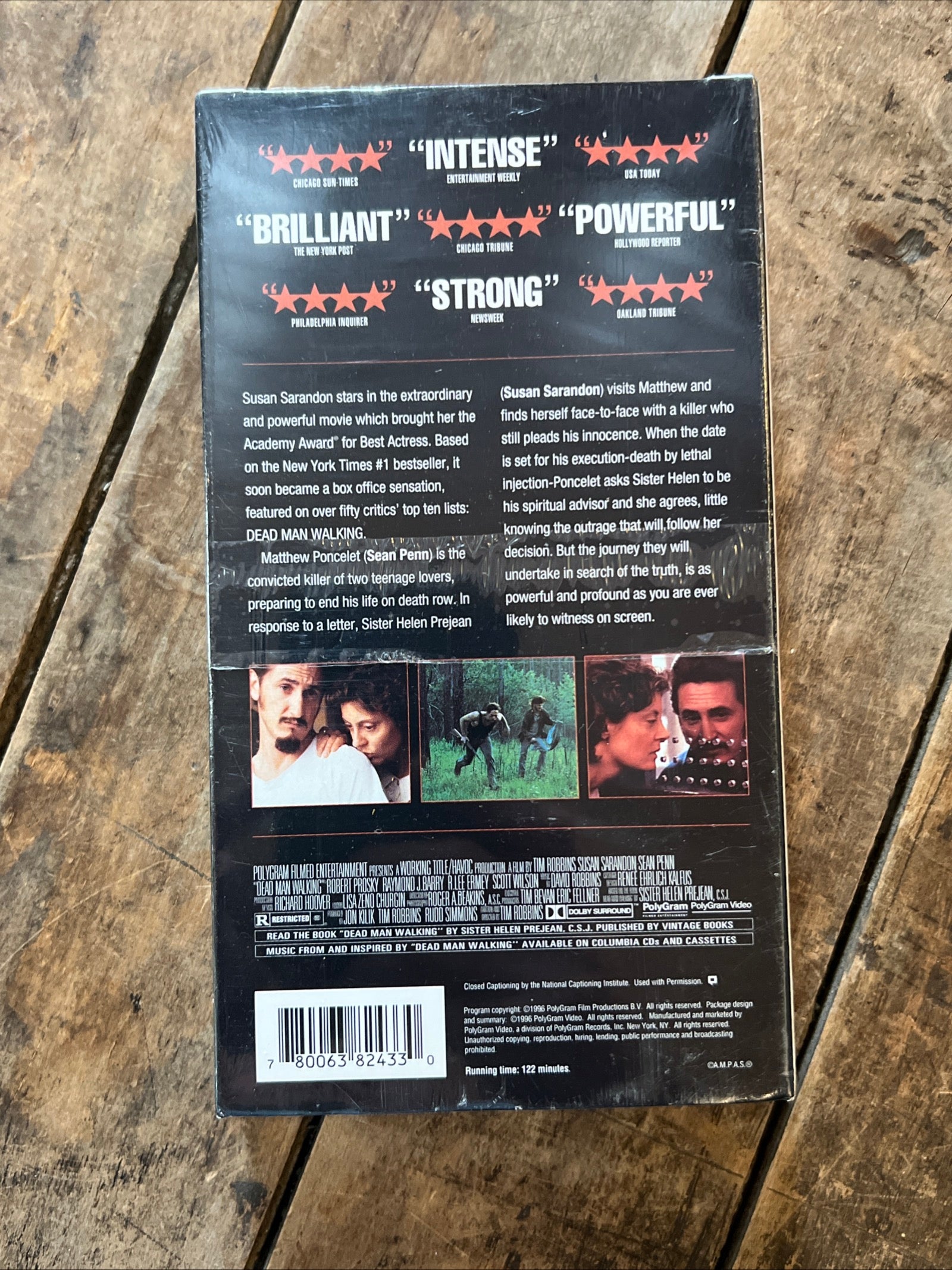Dead Man Walking ( VHS 1995 ) Starring - Susan Sarandon & Sean Penn - Sealed NOS