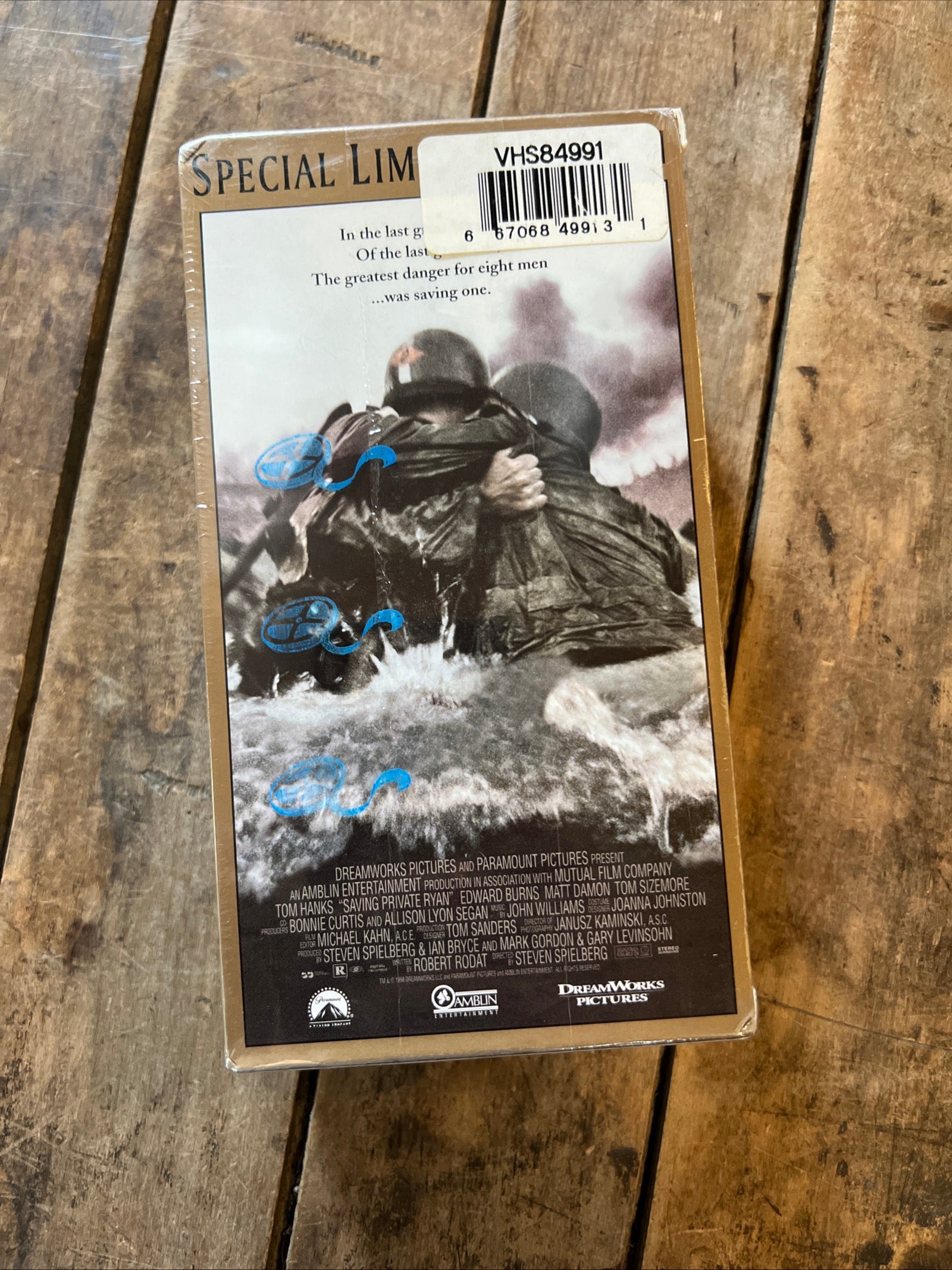 Saving Private Ryan ( VHS 1998 ) A Steven Spielberg Film Starring - Tom Hanks