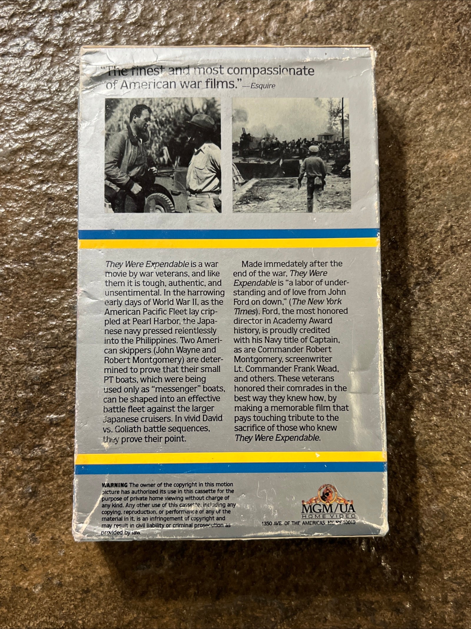 They Were Expendable ( BIG BOX VHS 1945 ) War / Action [R] John Wayne