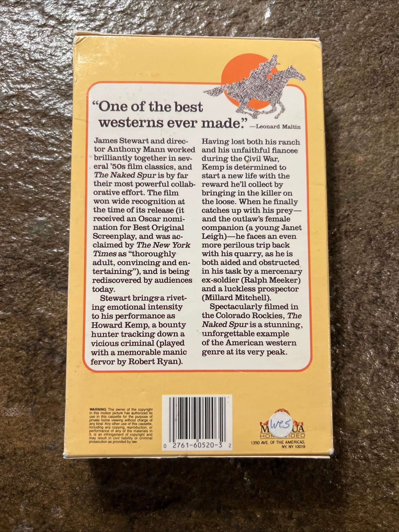 They Naked Spur ( BIG BOX VHS 1953 ) Western / Thriller [NR] James Stewart
