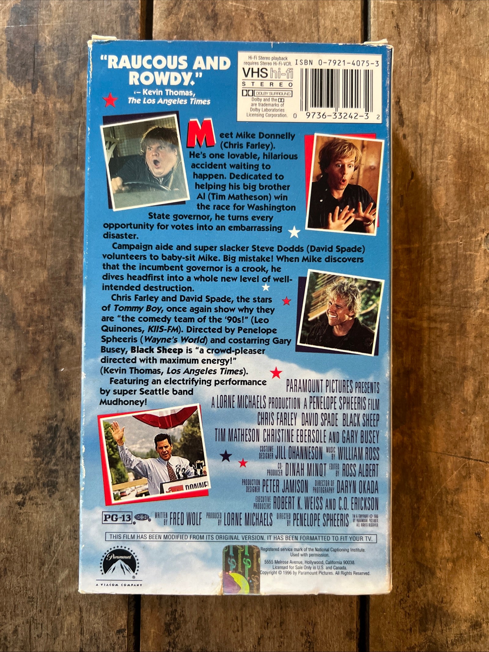 Black Sheep ( VHS 1996 ) Starring - Chris Farley & David Spade