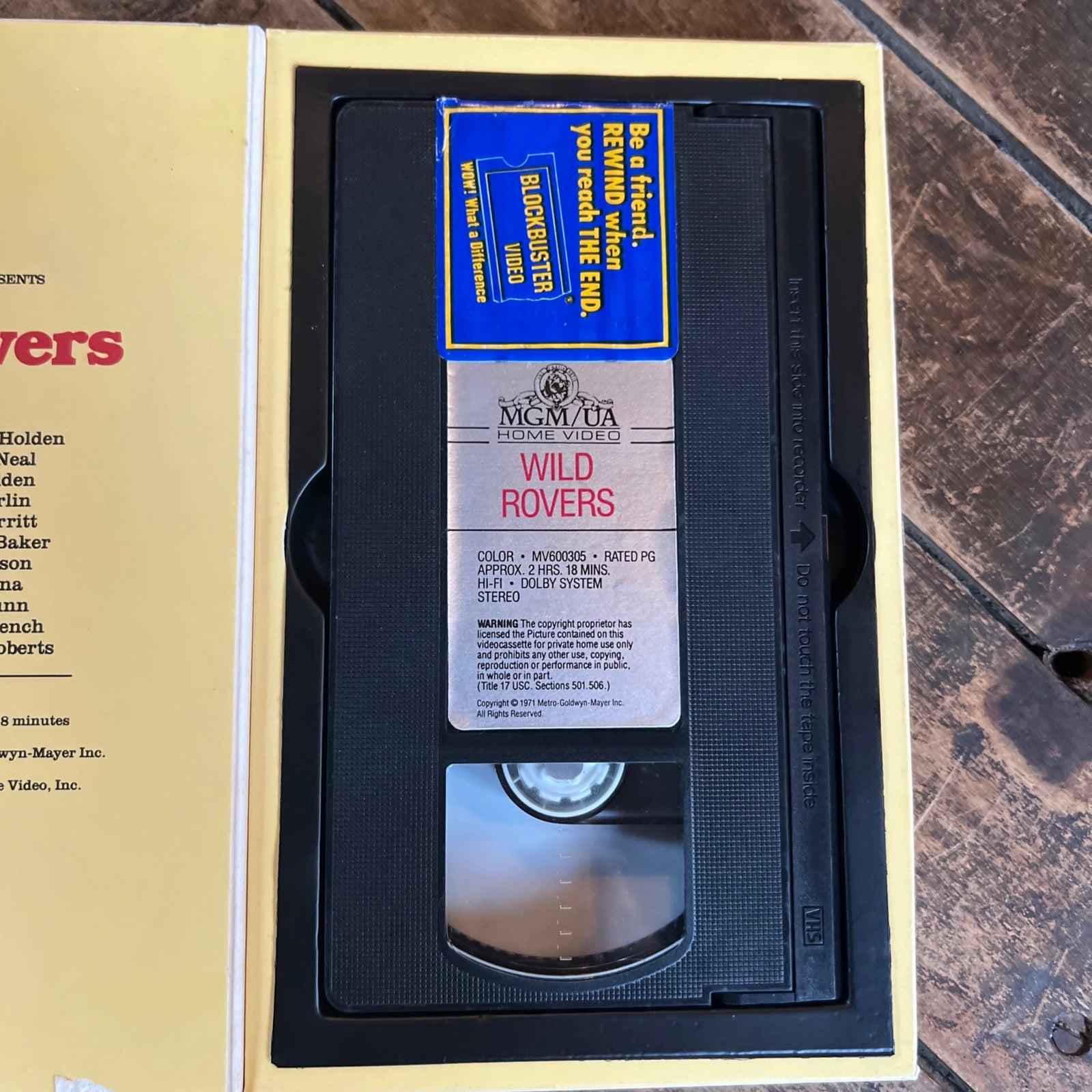 Wild Rovers ( BIG BOX VHS 1971 ) Western / Action [PG] William Holden