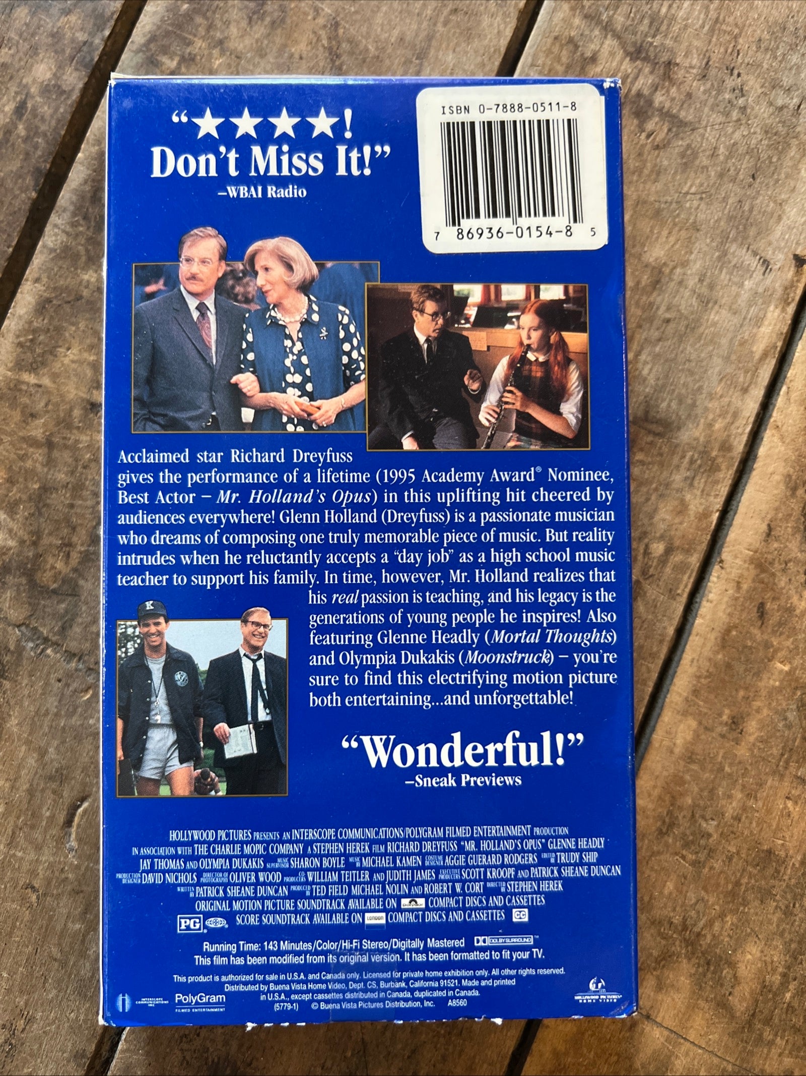 Mr Hollands Opus ( VHS 1995 ) Musical / Drama - Starring - Richard Dreyfuss