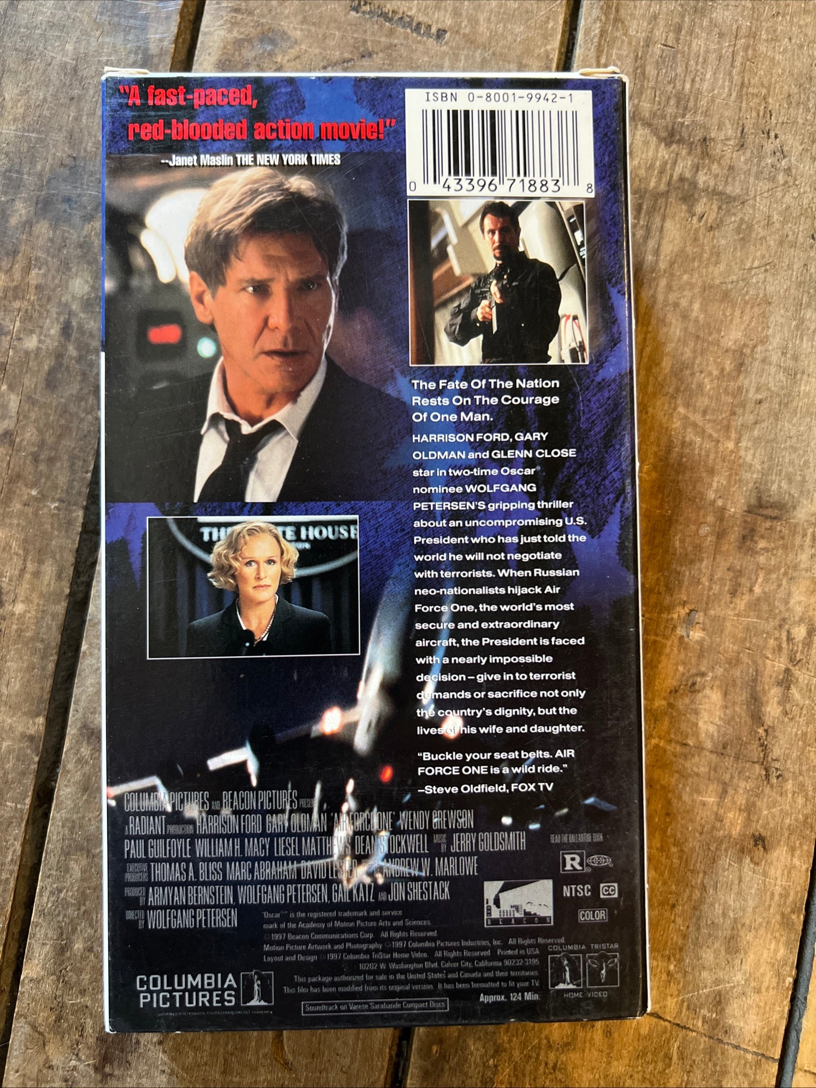 AIR FORCE ONE ( VHS 1997 ) Action / Thriller - Starring Harrison Ford