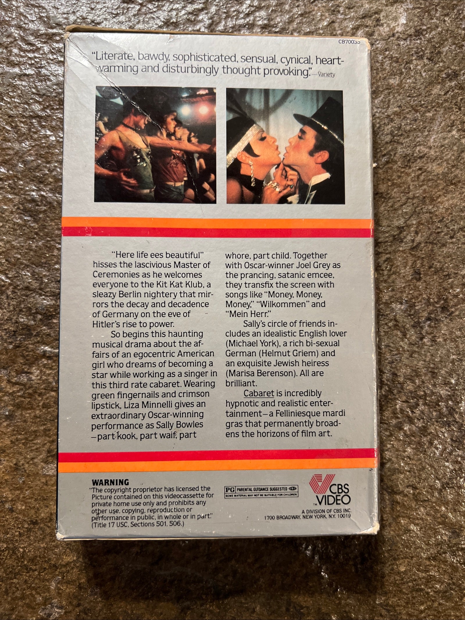 Cabaret ( Lorimar BIG BOX VHS 1972 ) Musical / Romance [PG] Liza Minnelli