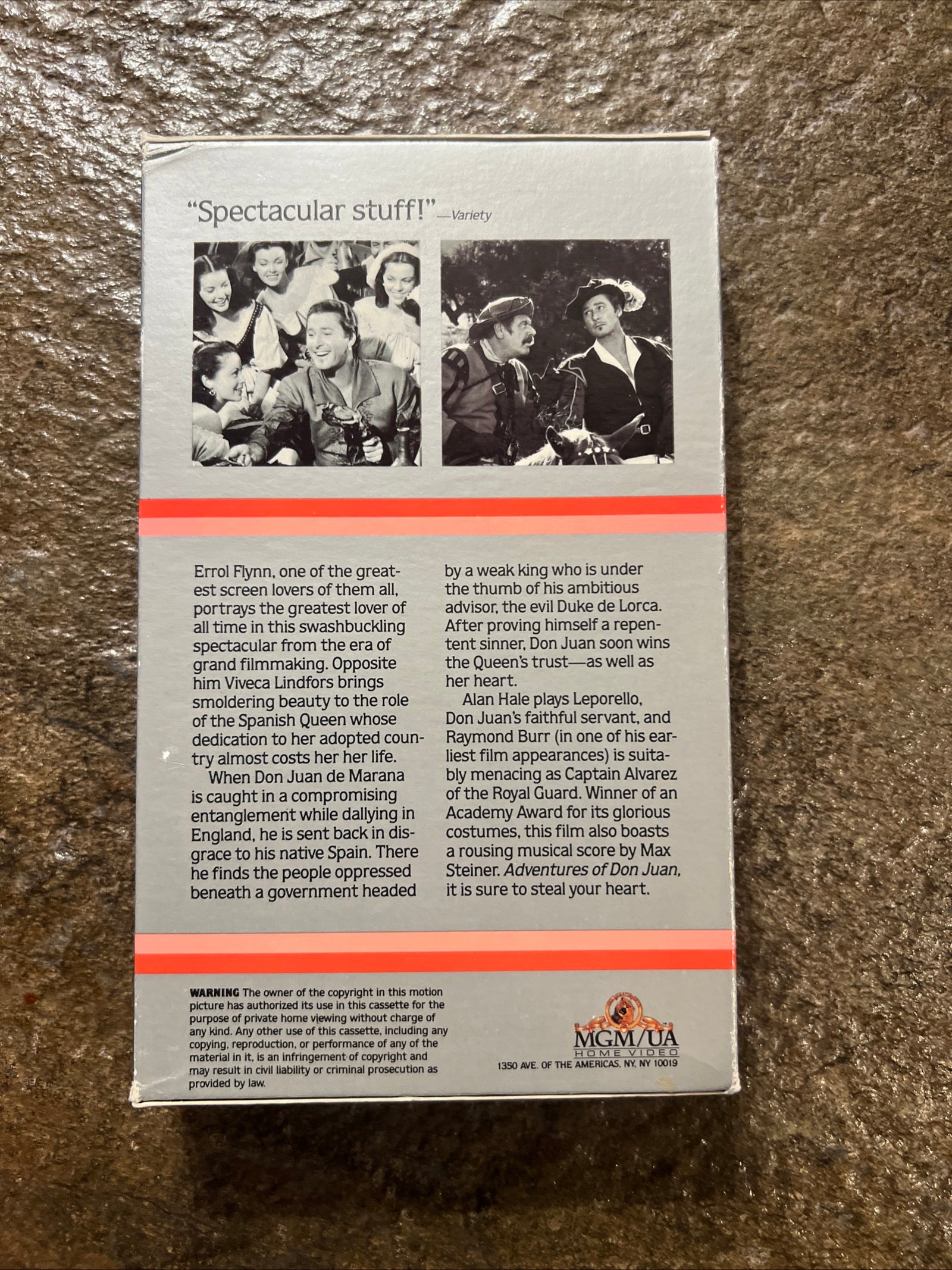 Adventures Of Don Juan ( BIG BOX VHS 1948 ) Adventure / Romance - Errol Flynn