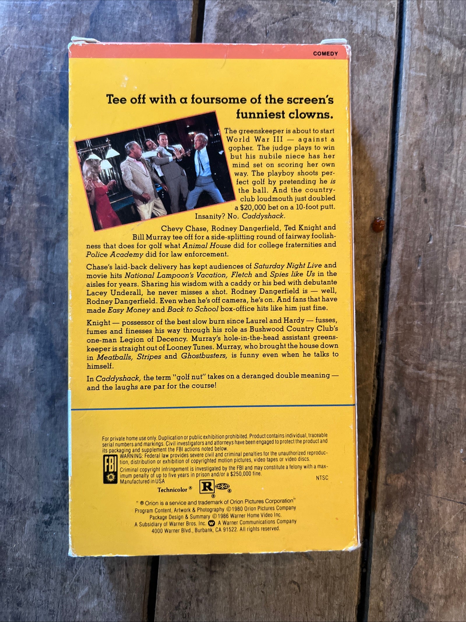 Caddyshack ( VHS 1980 ) Comedy / Sports - Starring Chevy Chase & Bill Murray