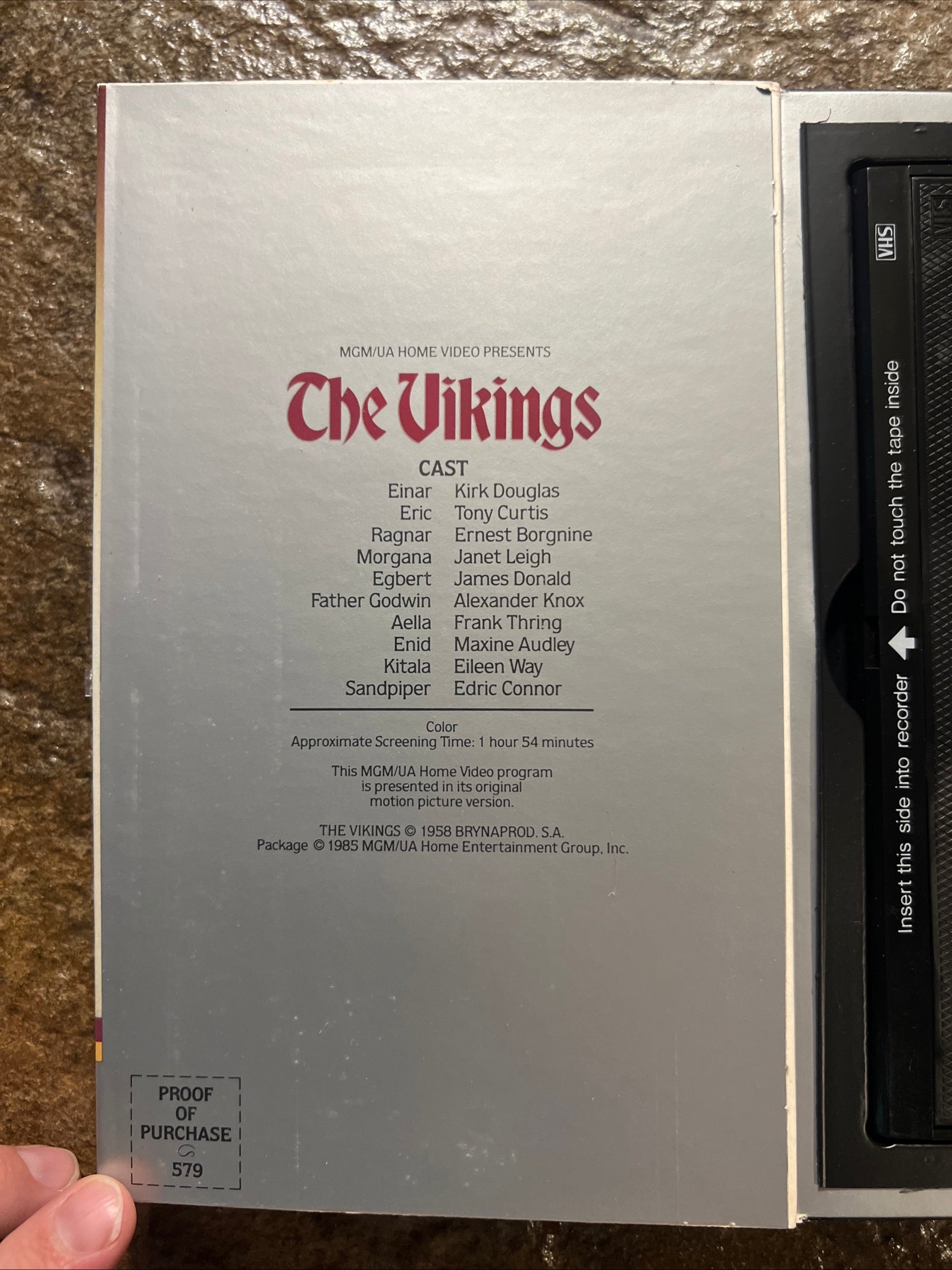 The Vikings ( BIG BOX VHS 1958 ) Adventure / Action [NR] Kirk Douglas