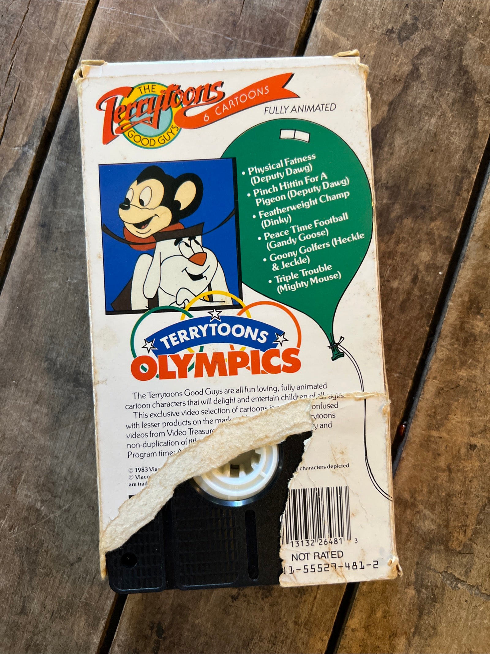 Terrytoons Olympics ( VHS 1983 ) Good Guys 6 Cartoons - Video Treasures