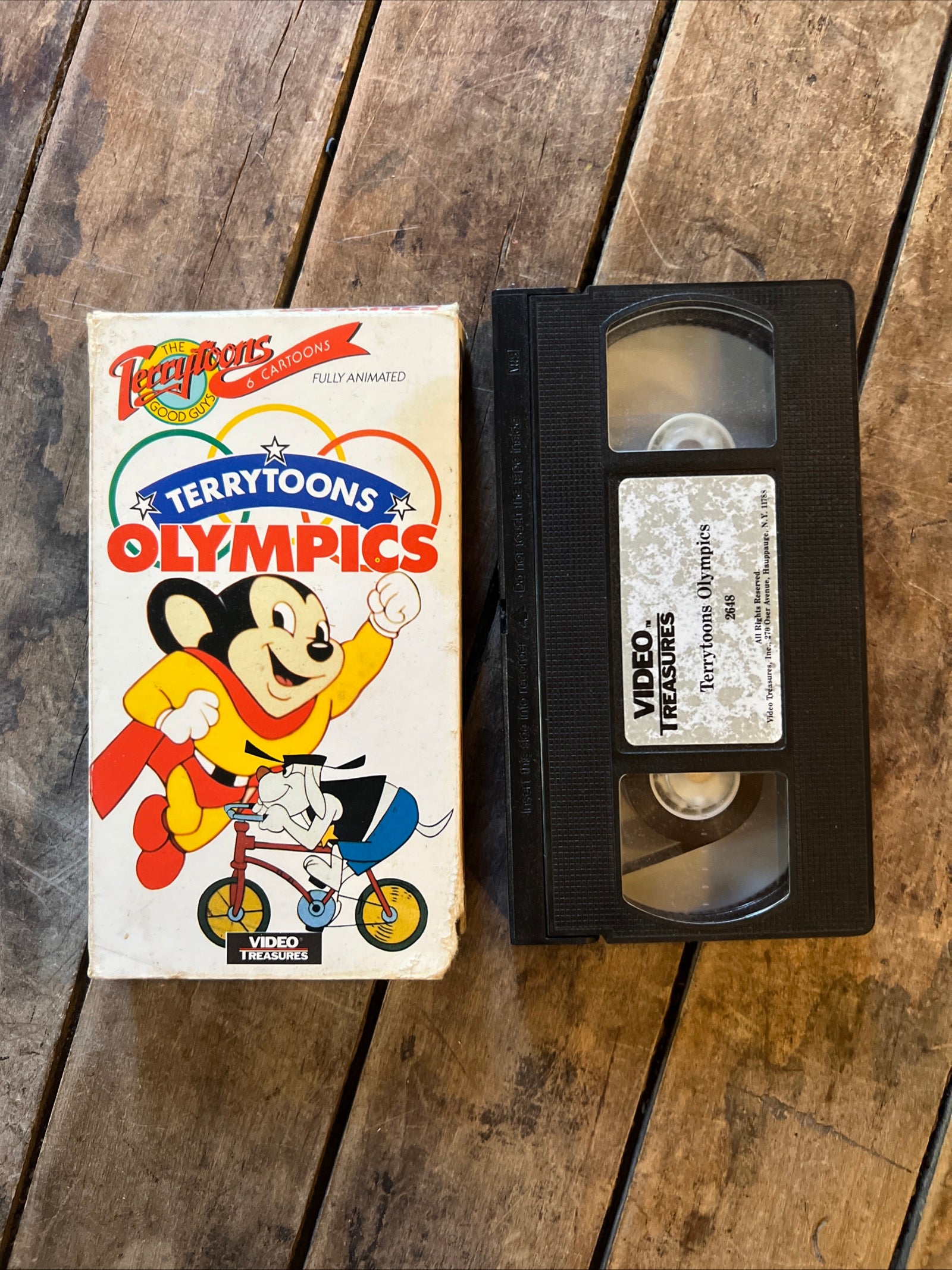 Terrytoons Olympics ( VHS 1983 ) Good Guys 6 Cartoons - Video Treasures