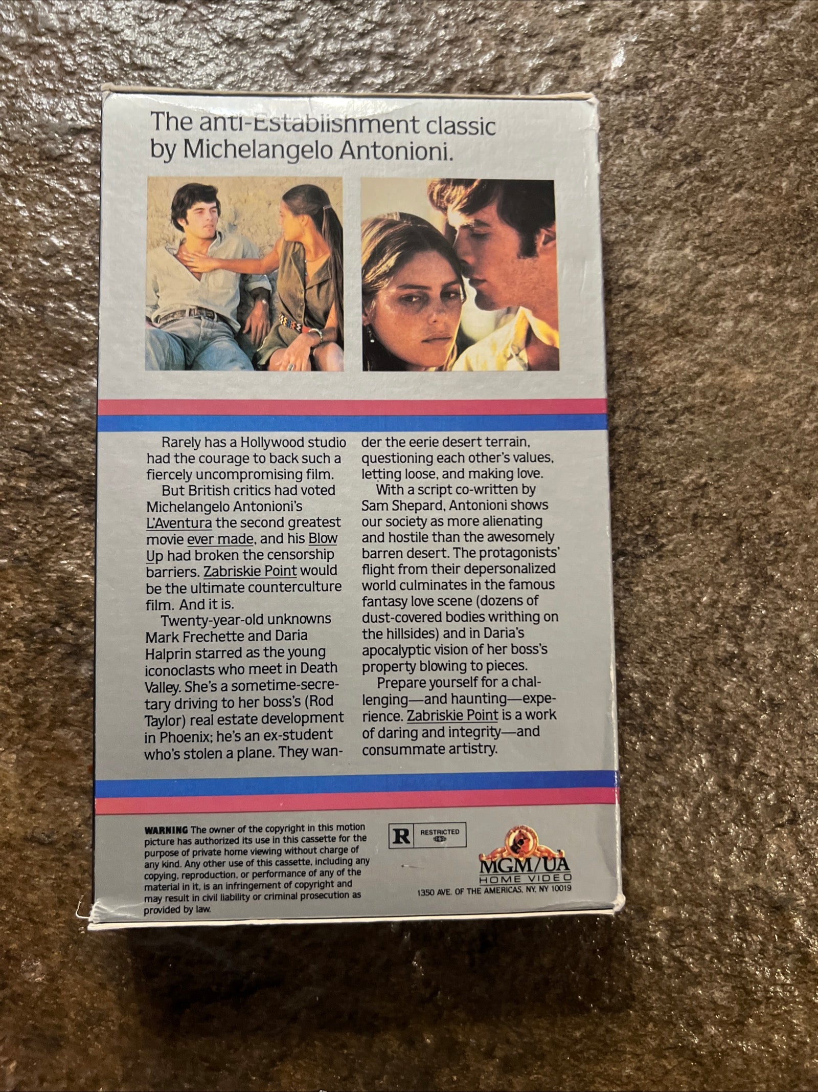 Zabriskie Point ( BIG BOX VHS 1970 ) Drama [R] Pink Floyd Original Music