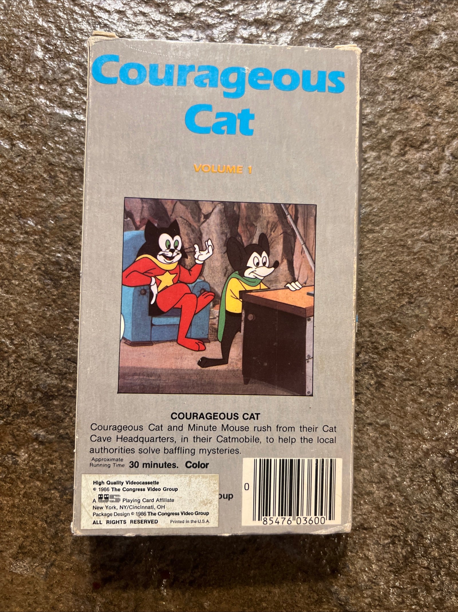 Courageous Cat - Volume #1 ( Color VHS 1985 ) Bob Kane Cartoon TV Series