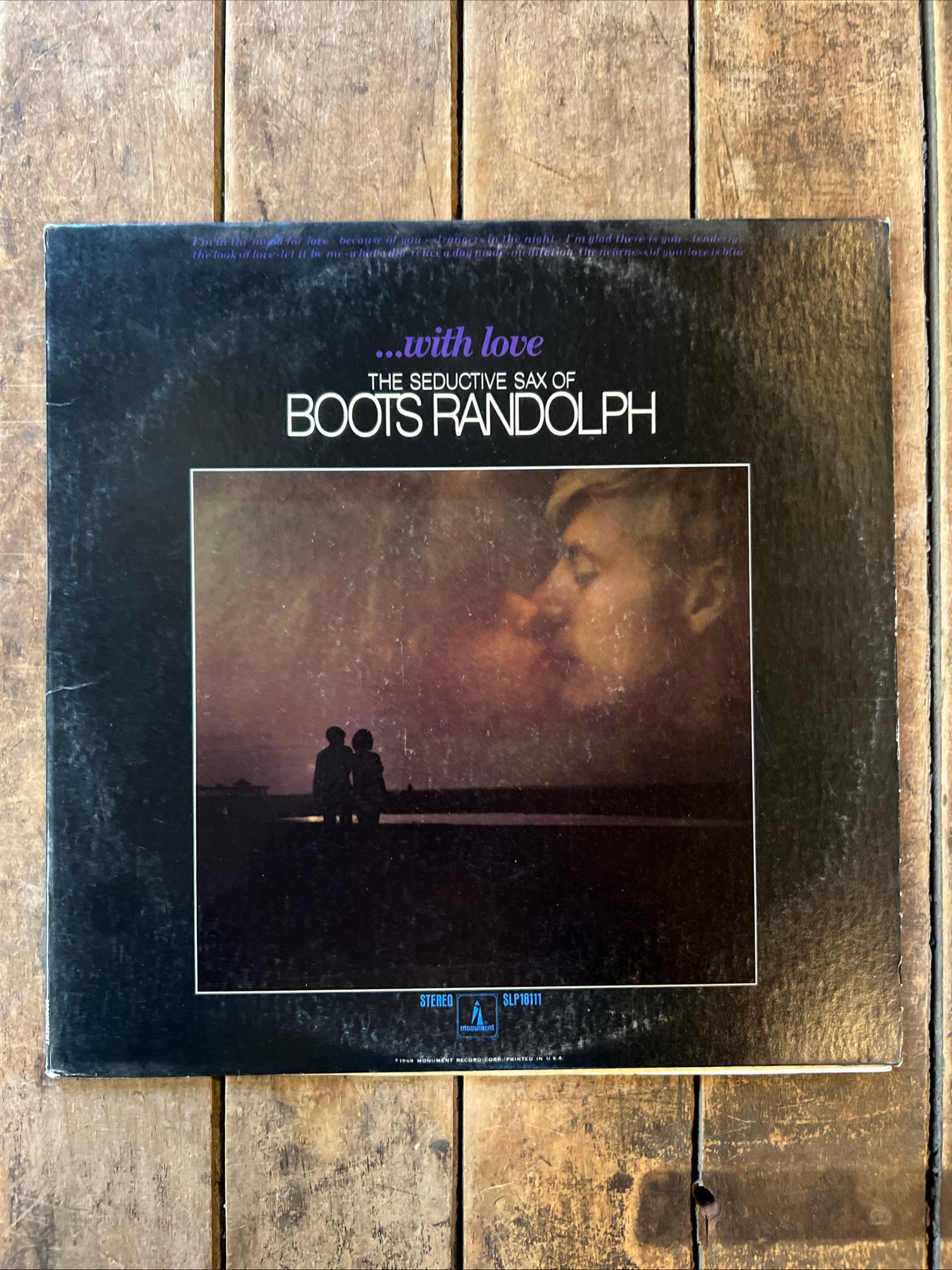 With Love The Seductive Sax Of BOOTS RANDOLPH - 1967 Monument Records