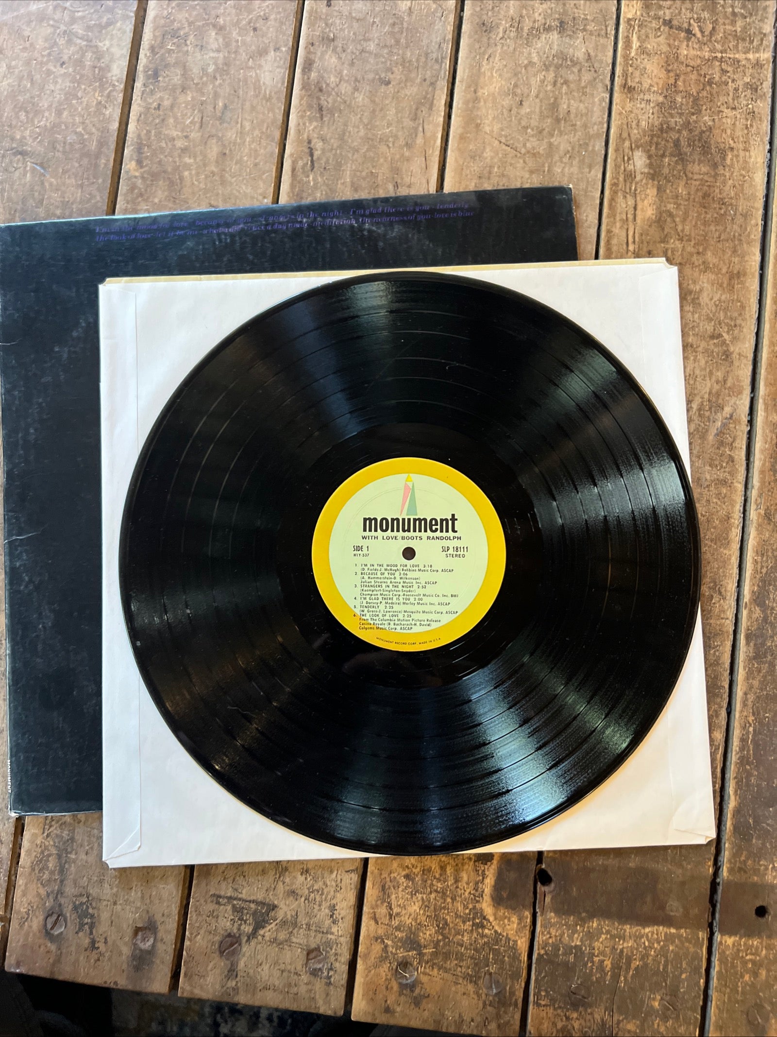 With Love The Seductive Sax Of BOOTS RANDOLPH - 1967 Monument Records