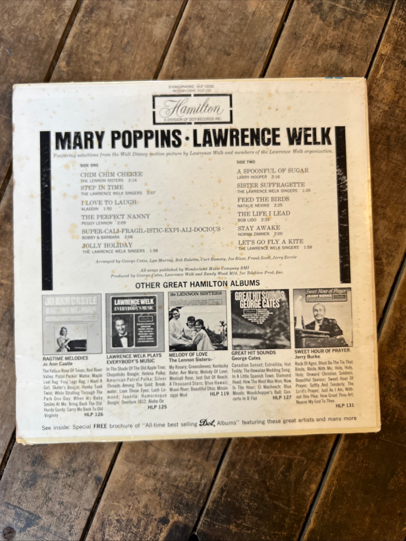Lawrence Welk - MARY POPPINS - 1965 Hamilton Records - Vinyl Record LP Album