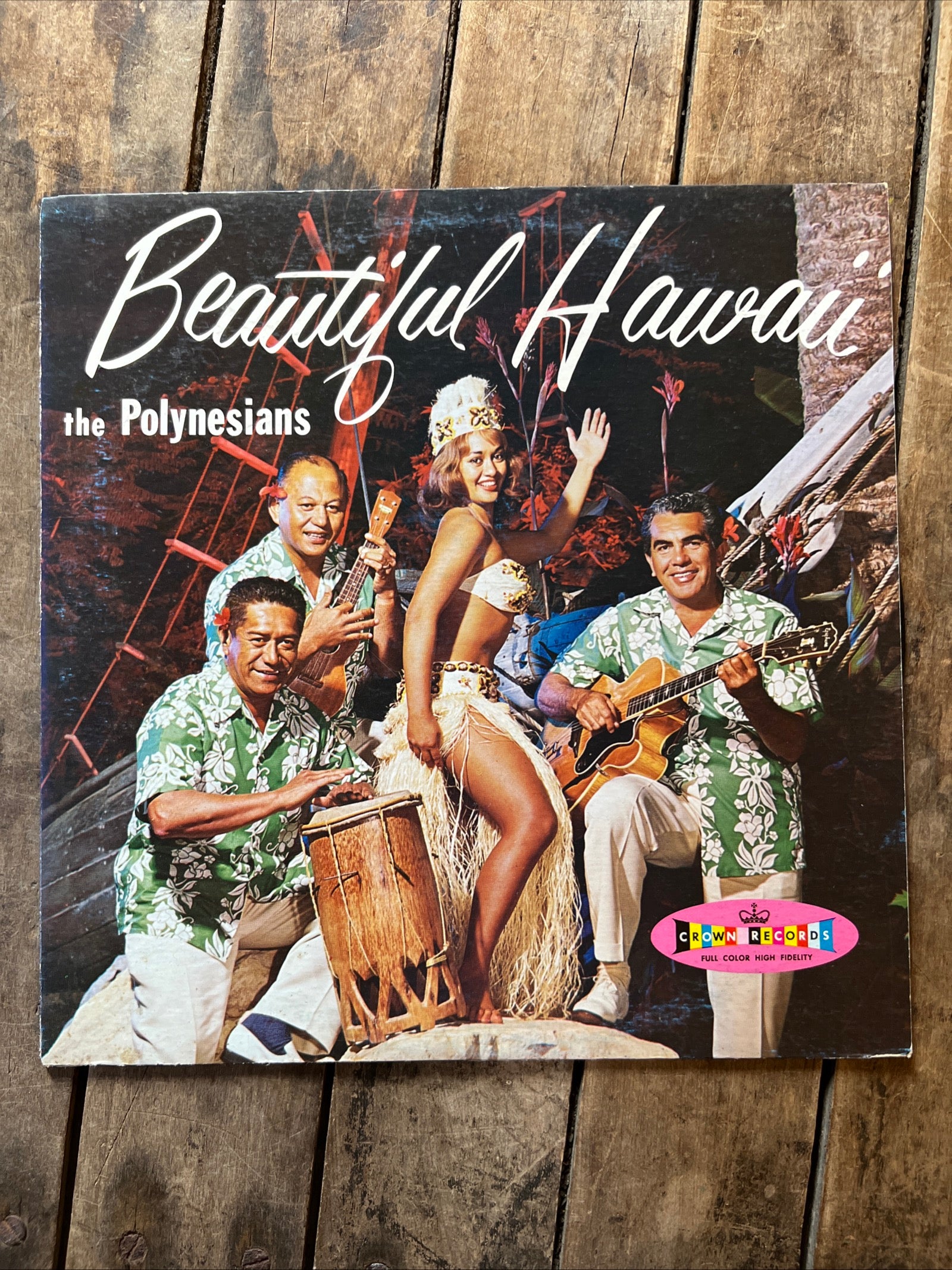 The Polynesians - Beautiful Hawaii - 1960 Crown Records - Vinyl Record LP Album