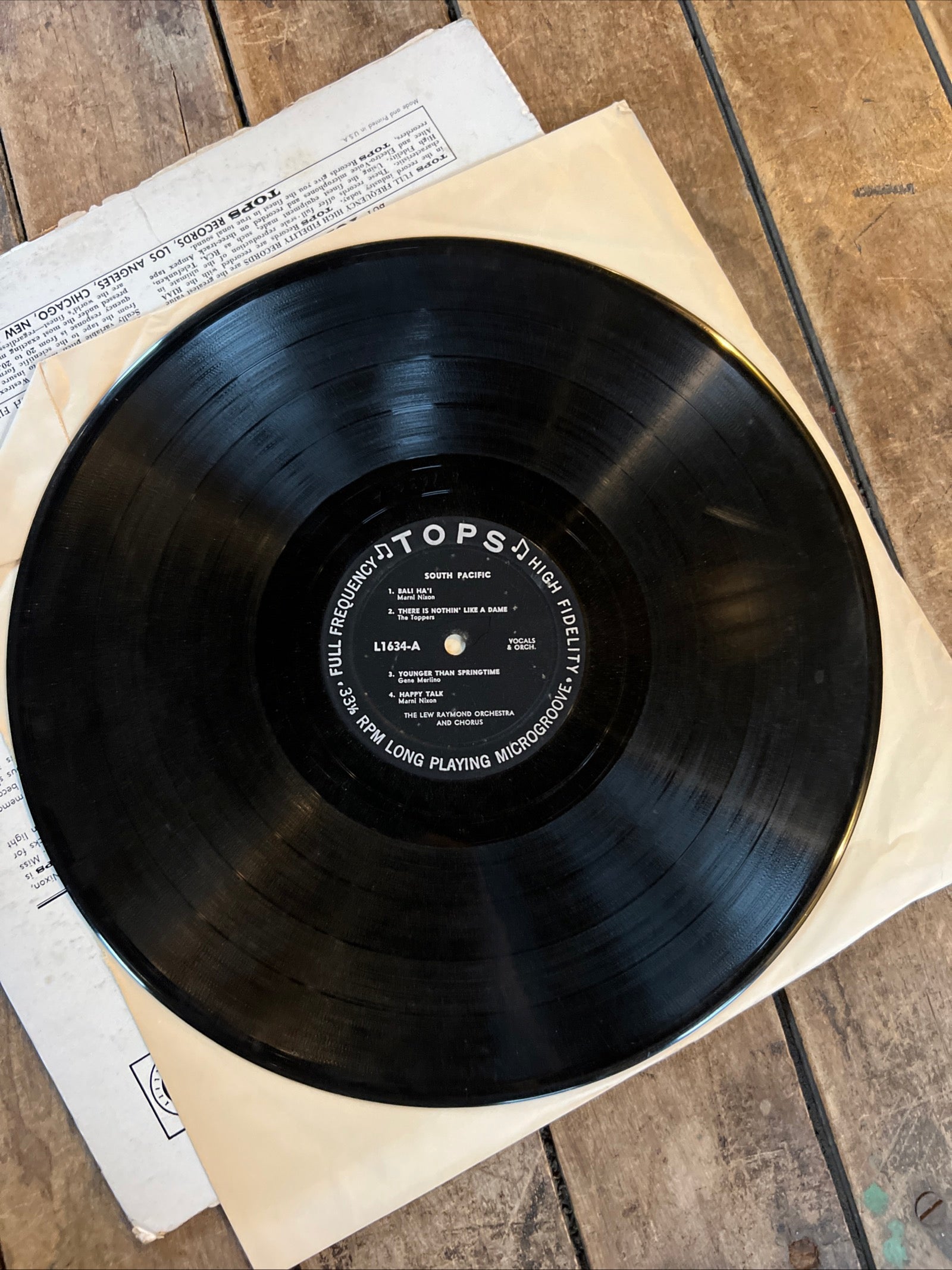 The Lew Raymond Orchestra & Chorus - Rodger’s & Hammerstein’s South Pacific - 1958 Tops Records